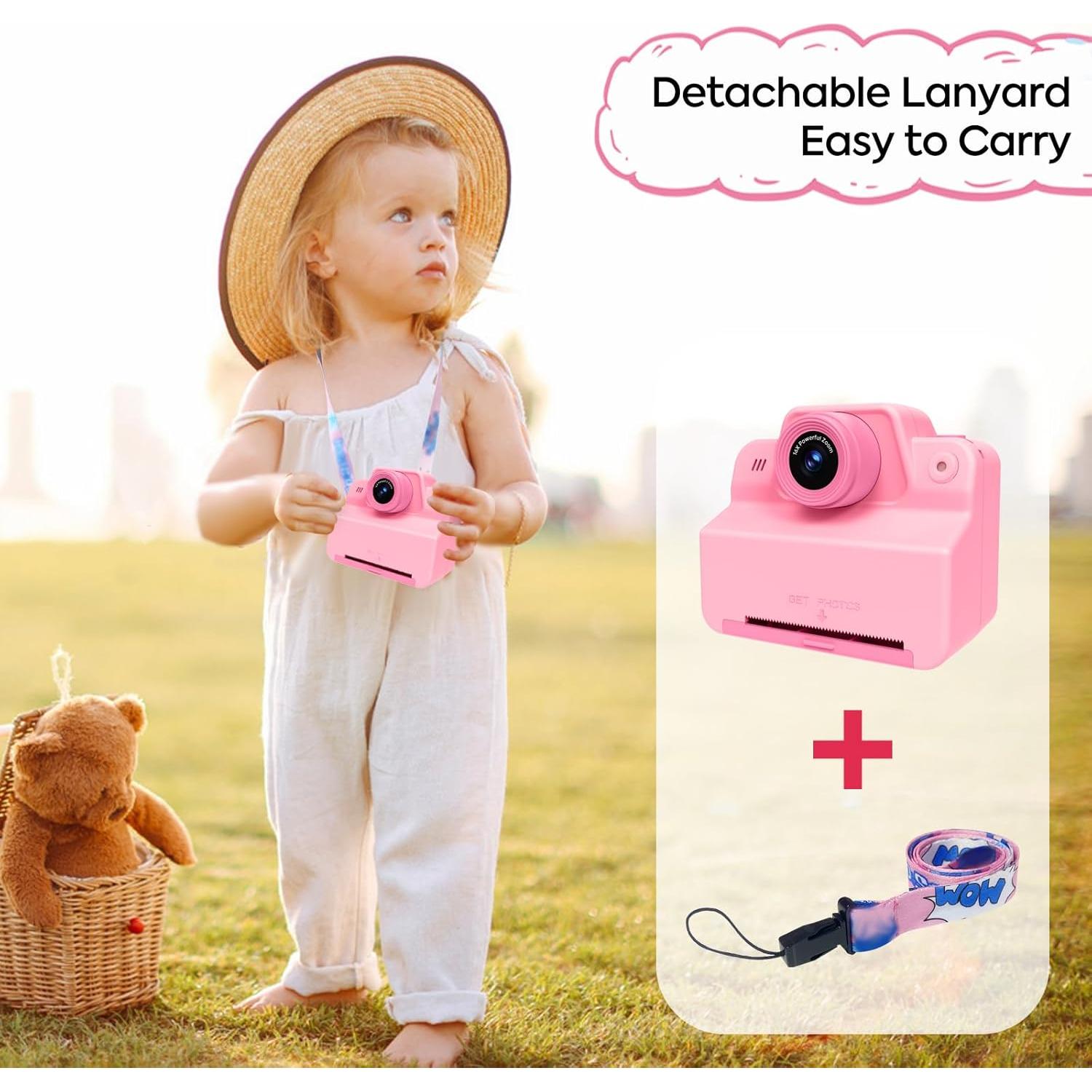 Cámara Instantánea para Niños Topelotek Rosa 2.4" 16x Zoom