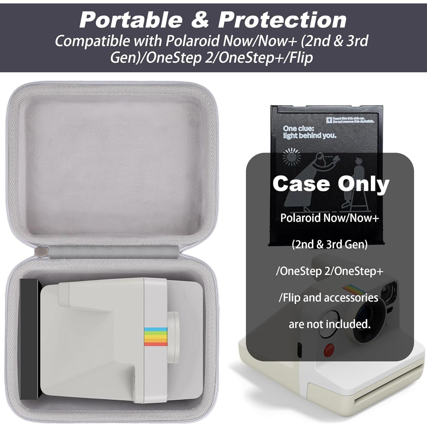 Funda Dura Khanka para Cámara Polaroid Now/Now+ Gris