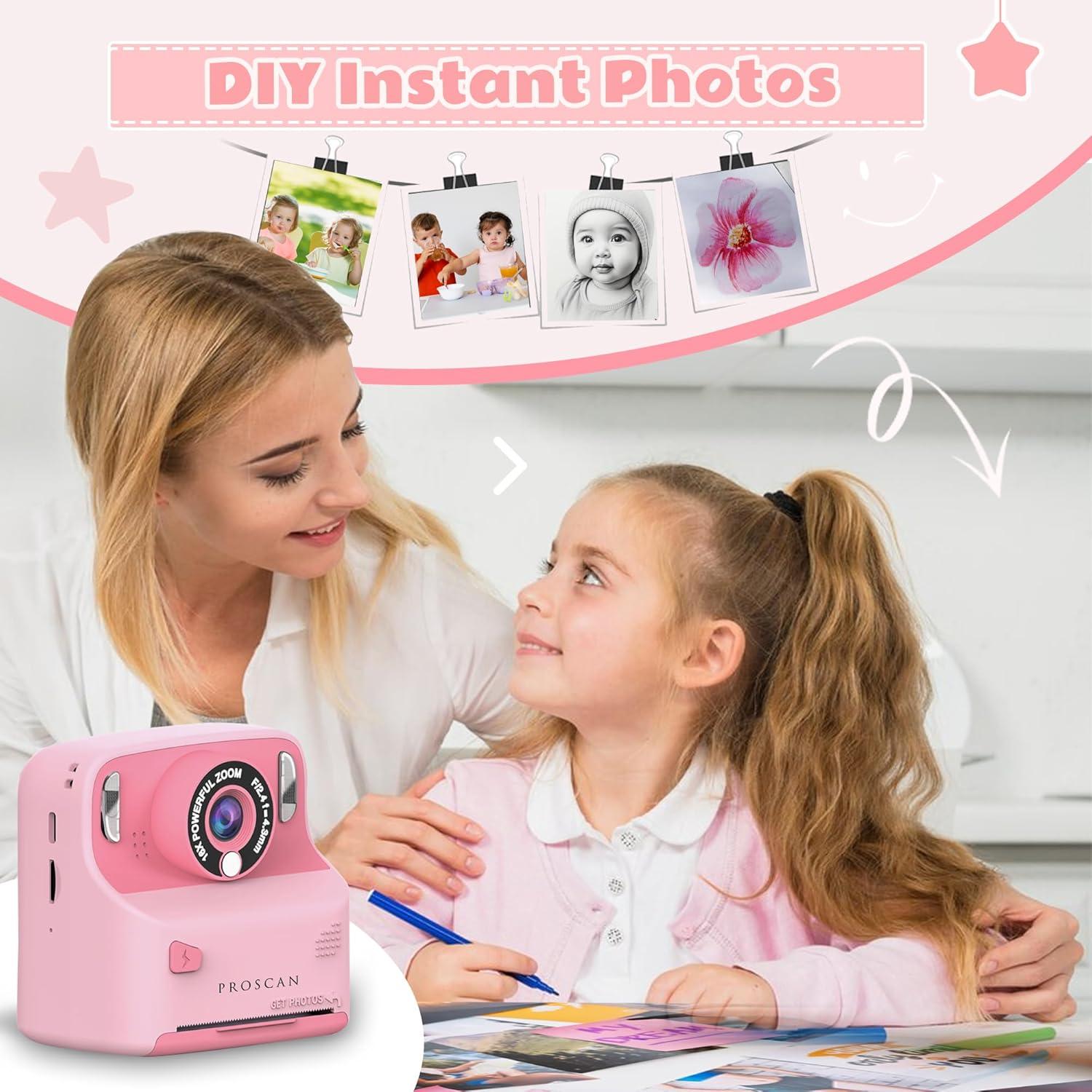 Cámara Digital Instantánea para Niños Proscan Elite Rosa