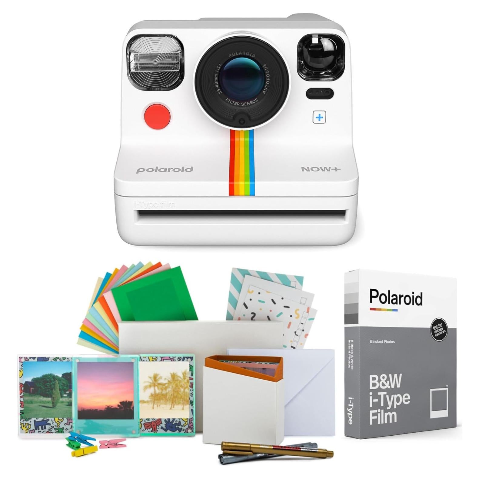 Cámara Instantánea Polaroid Now 2da Generación Blanca + Película B&W