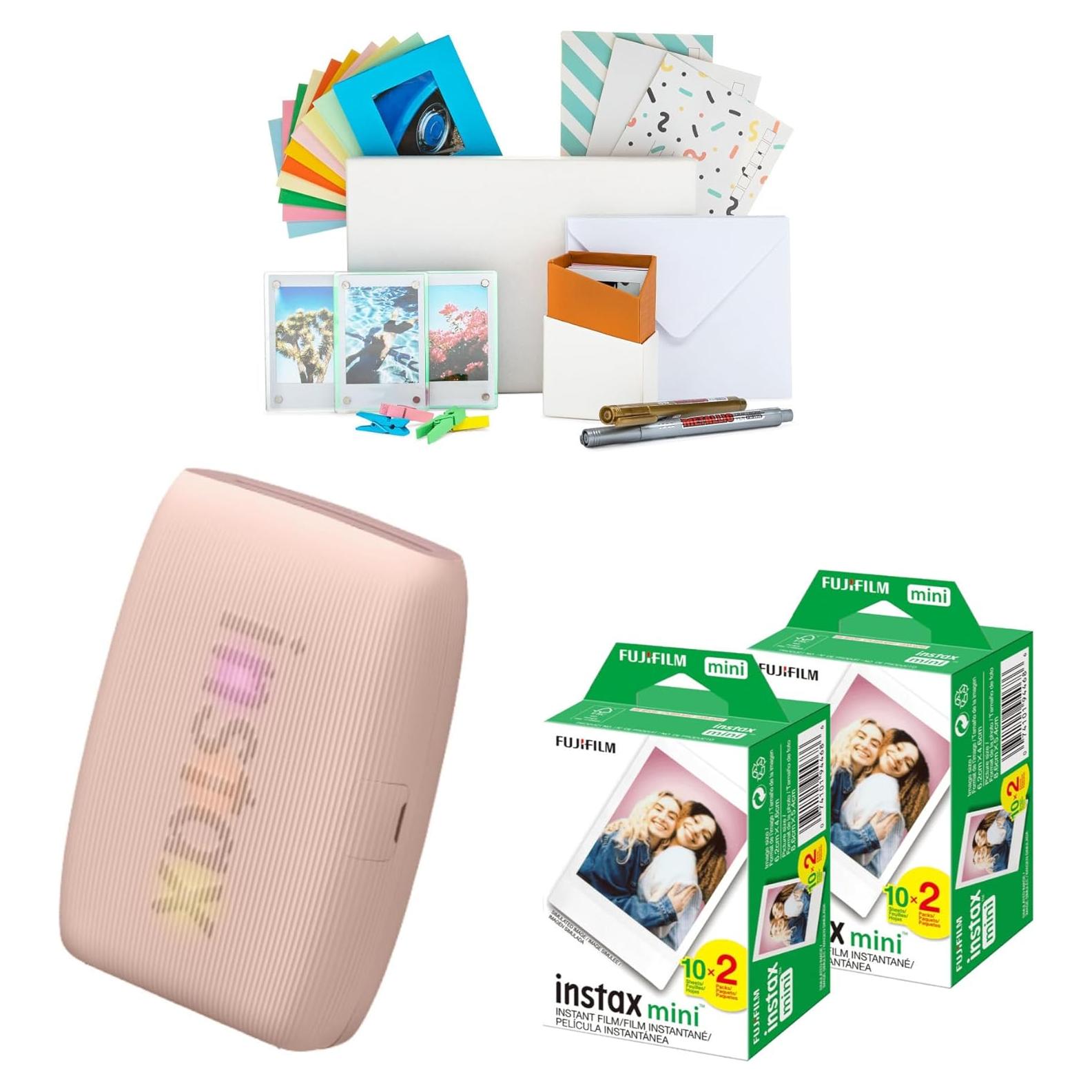 Impresora Fujifilm Instax Mini Link 3 Rosa + Kit Películas