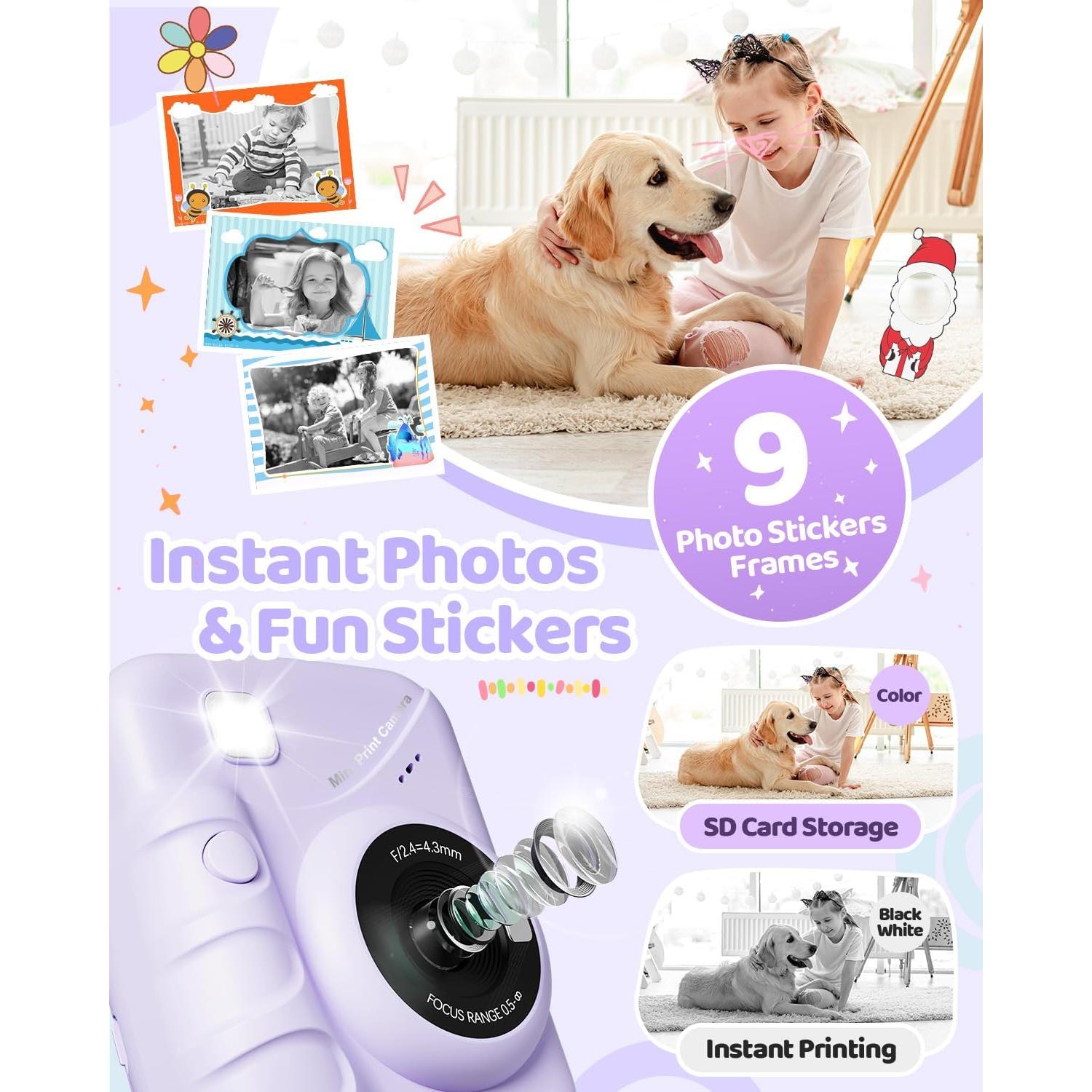 Cámara Instantánea TIATUA M9 para Niños 3-14 Años HD 3"