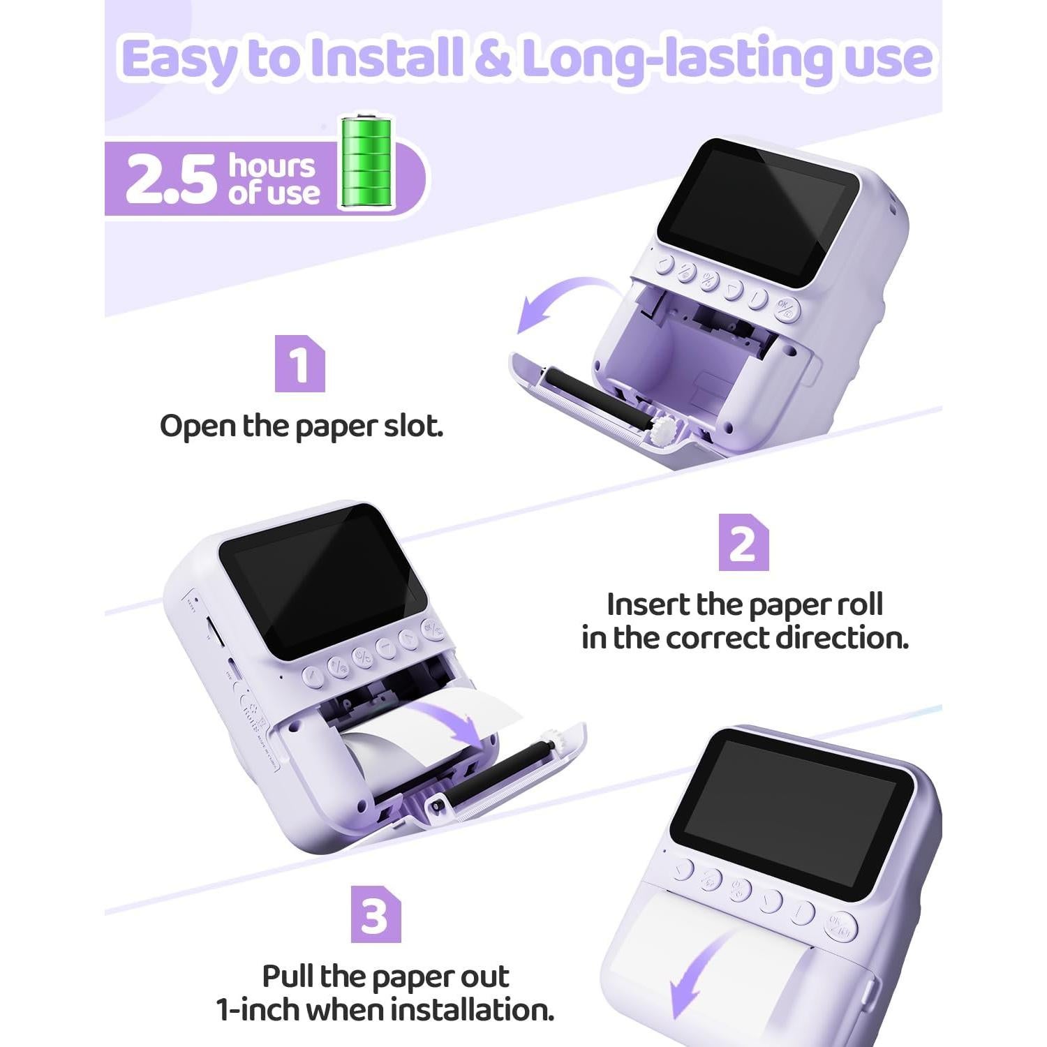 Cámara Instantánea TIATUA M9 para Niños 3-14 Años HD 3"