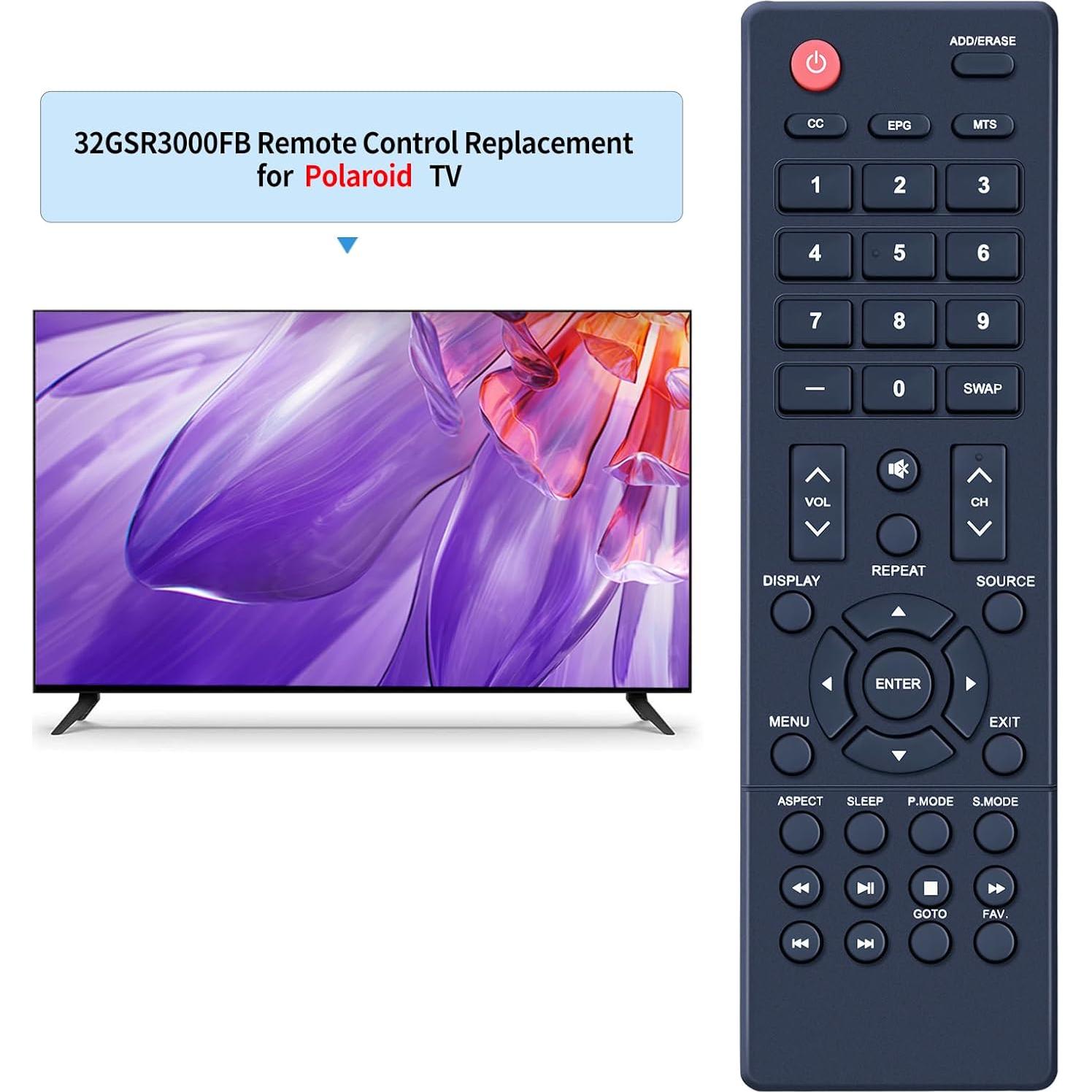 Control Remoto Reemplazo KT1744-HG2 para Televisor Polaroid 32/40"