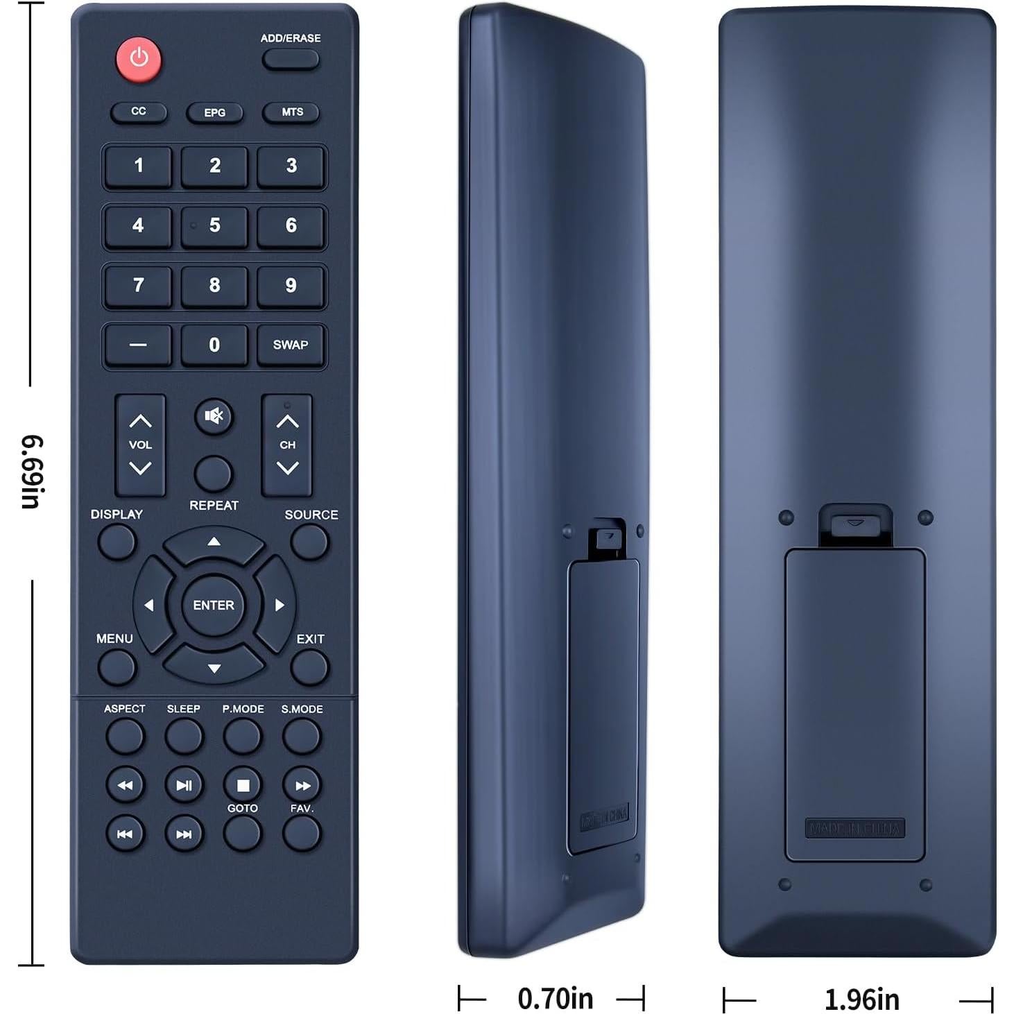 Control Remoto Reemplazo KT1744-HG2 para Televisor Polaroid 32/40"