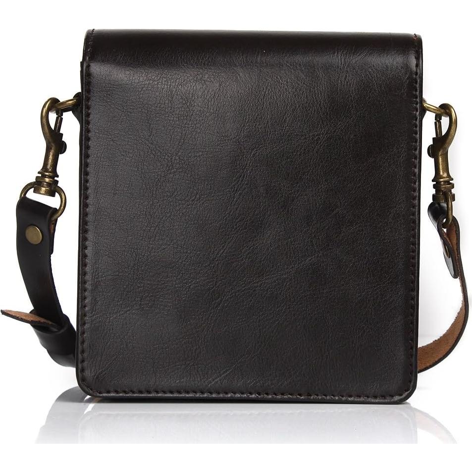 Funda de Cuero Genuino Polaroid Socialmatic Vintage Marrón