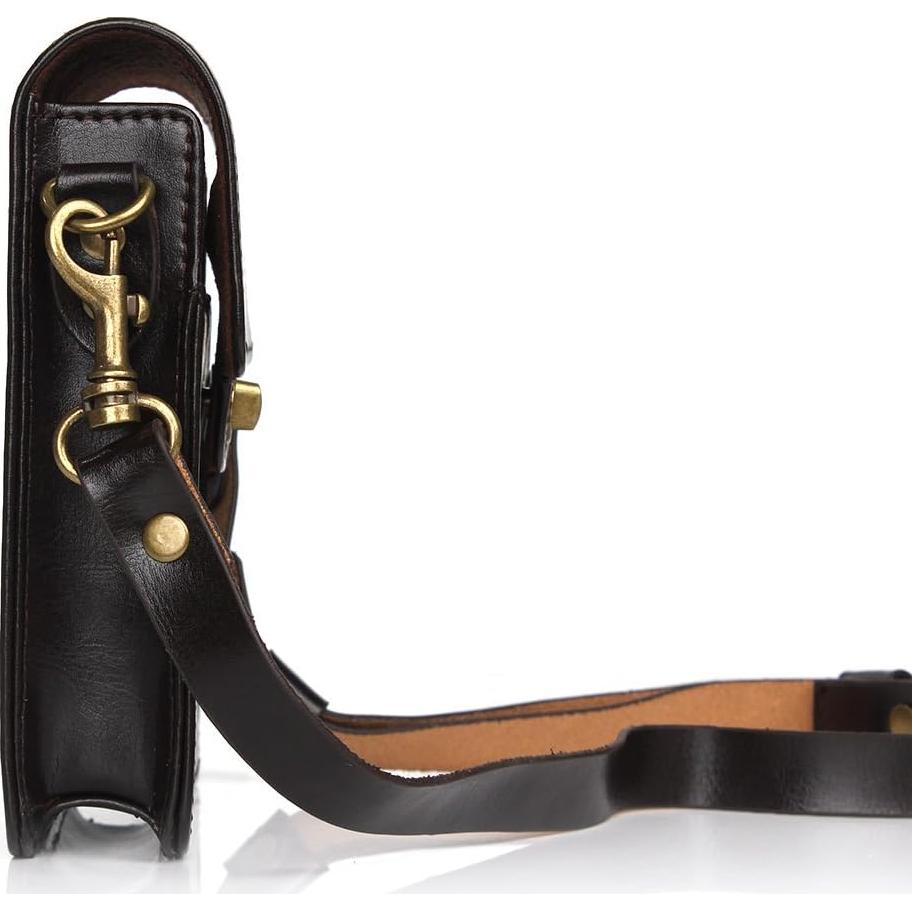 Funda de Cuero Genuino Polaroid Socialmatic Vintage Marrón