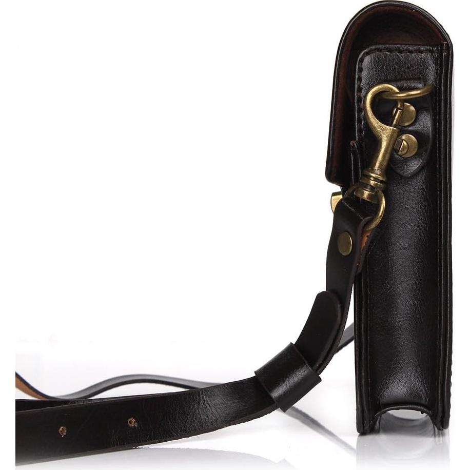 Funda de Cuero Genuino Polaroid Socialmatic Vintage Marrón