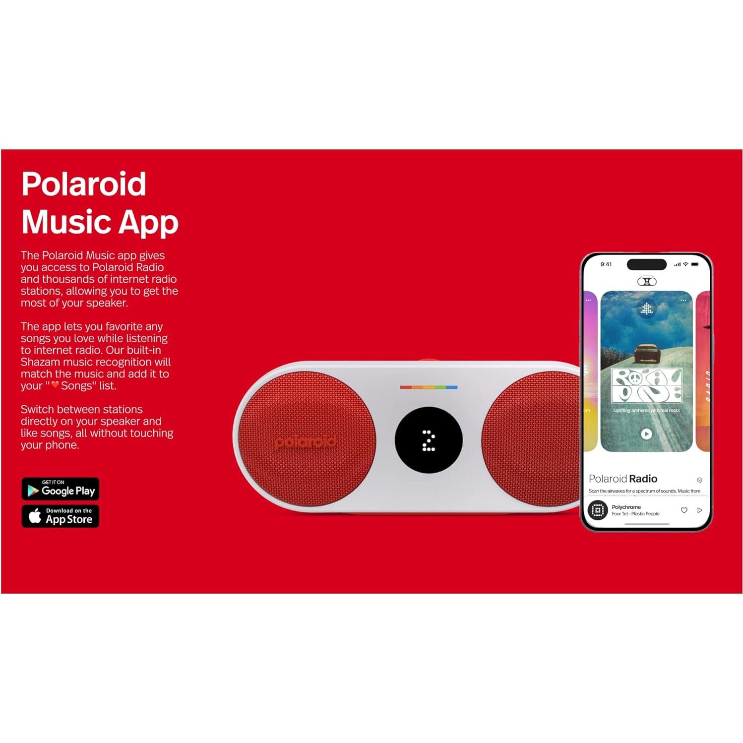 Reproductor de Música Polaroid P2 Negro - Altavoz Bluetooth Portátil