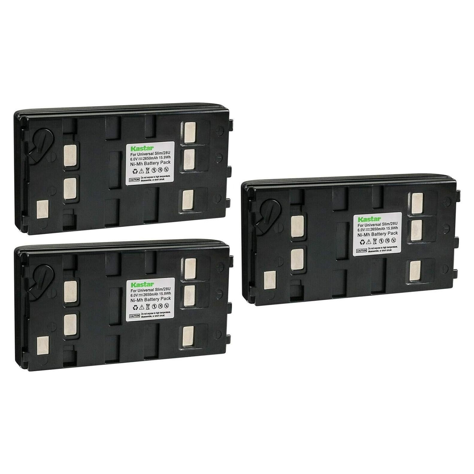 Baterías recargables Kastar 3-Pack Ni-MH 6V 2650mAh