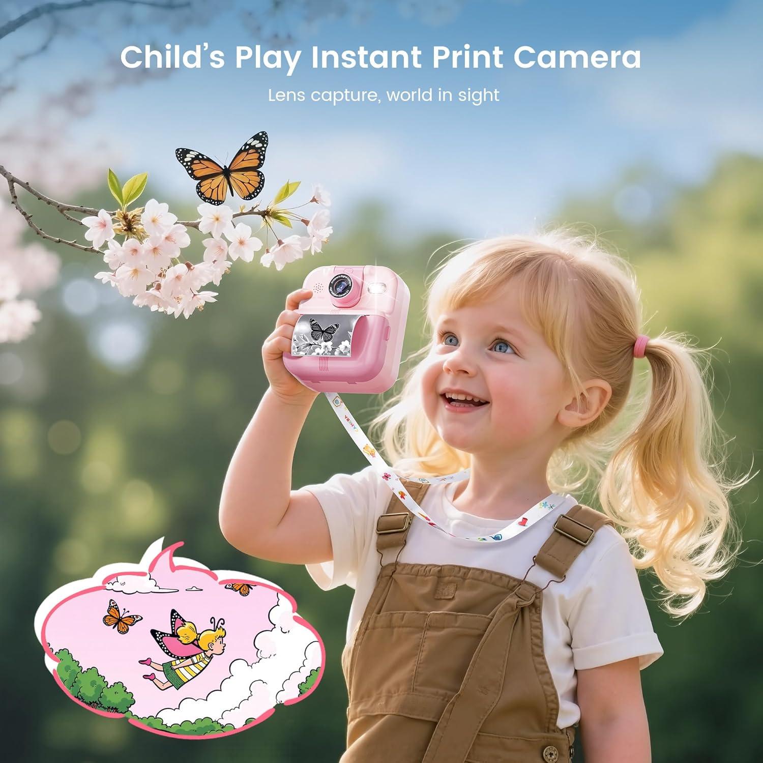 Cámara Instantánea Rosa para Niños Liscuty P02 1080P