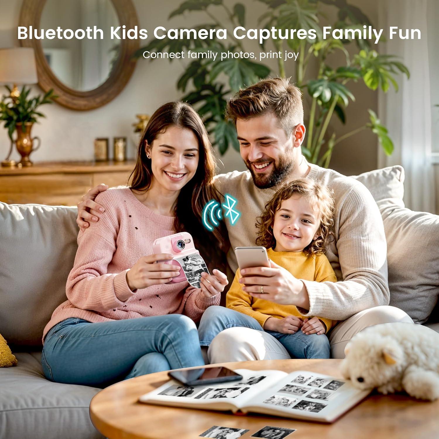 Cámara Instantánea Rosa para Niños Liscuty P02 1080P