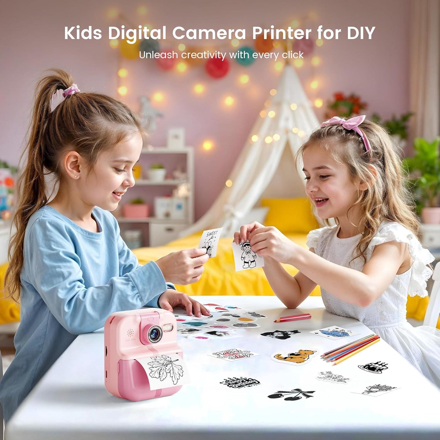 Cámara Instantánea Rosa para Niños Liscuty P02 1080P