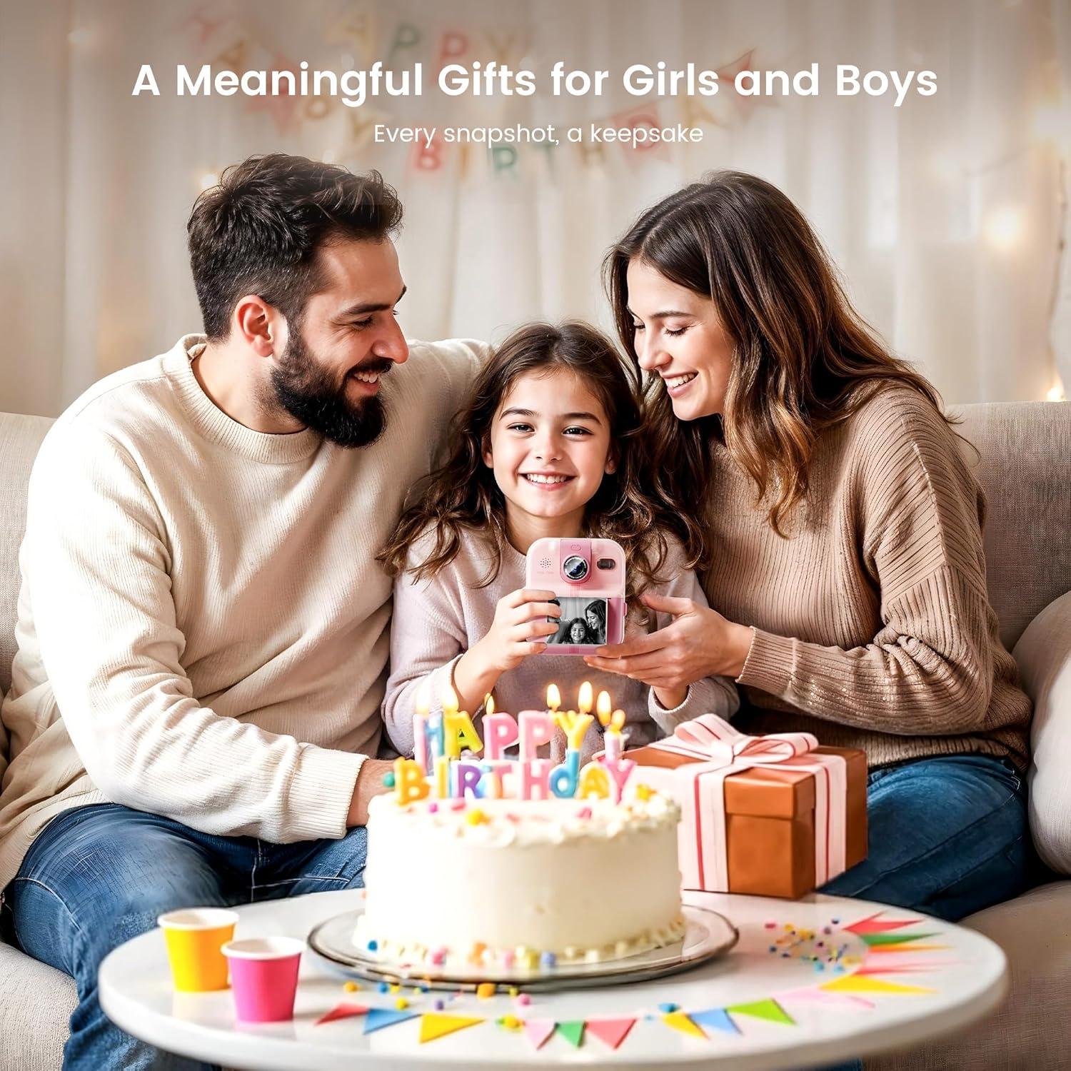 Cámara Instantánea Rosa para Niños Liscuty P02 1080P