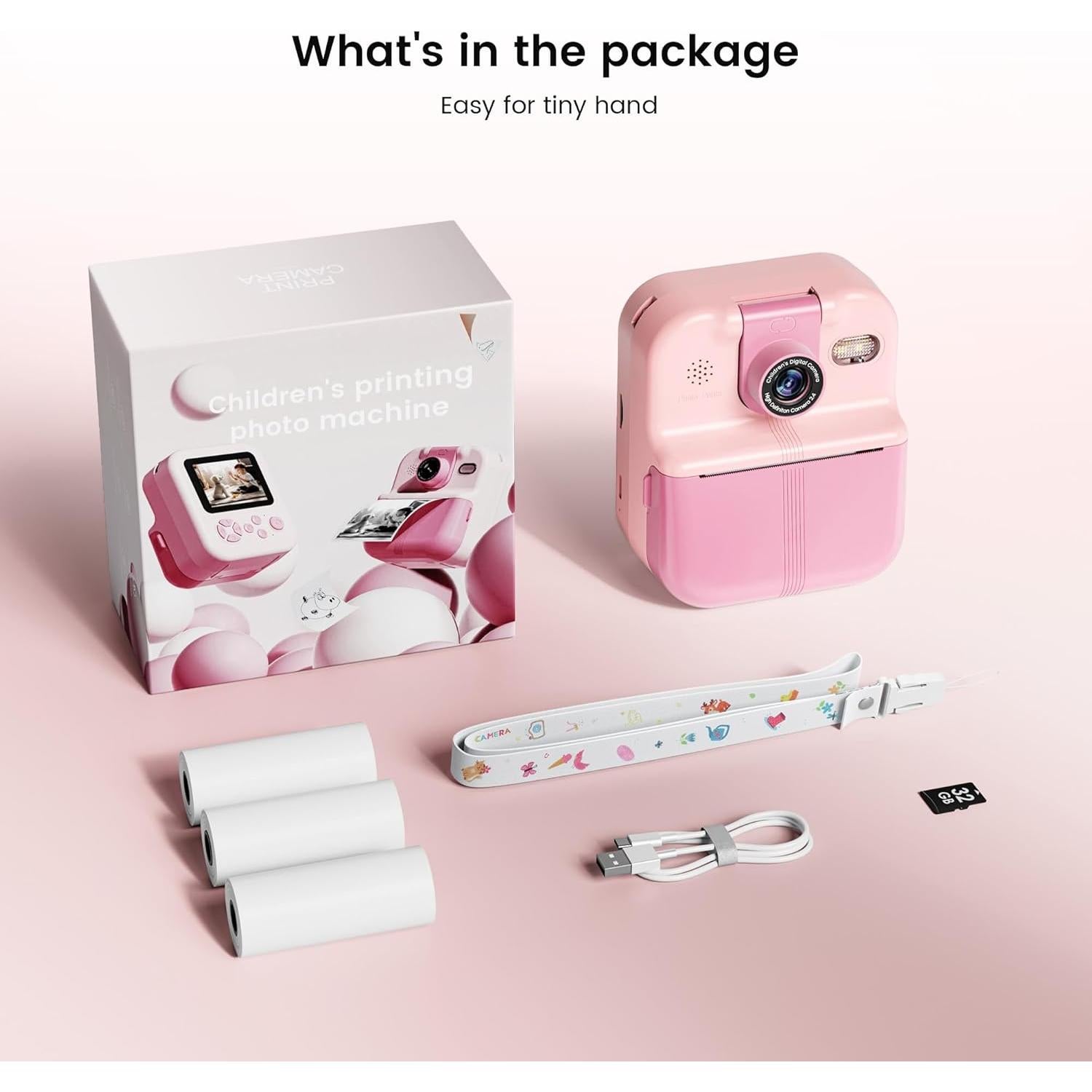 Cámara Instantánea Rosa para Niños Liscuty P02 1080P