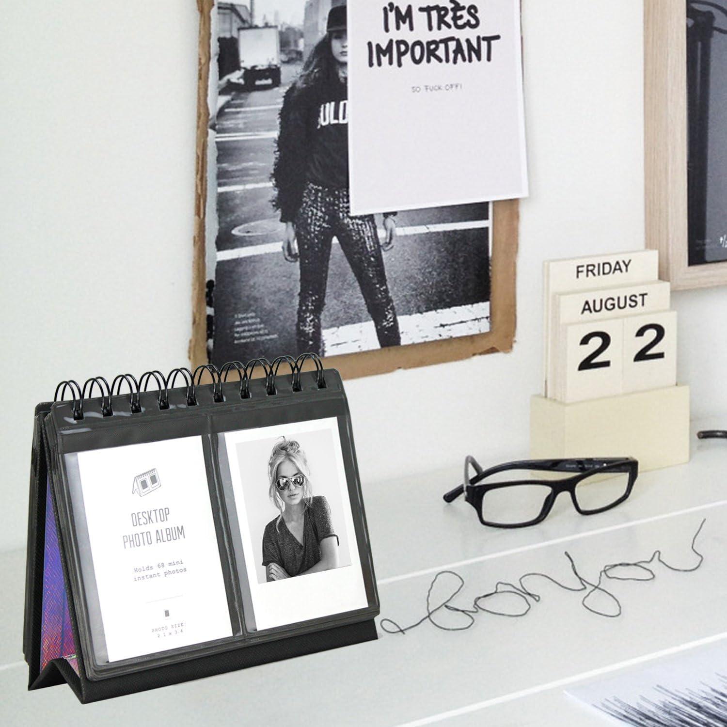 Álbum de Fotos Mini Amazing Works Negro 68 Bolsillos 17 Páginas