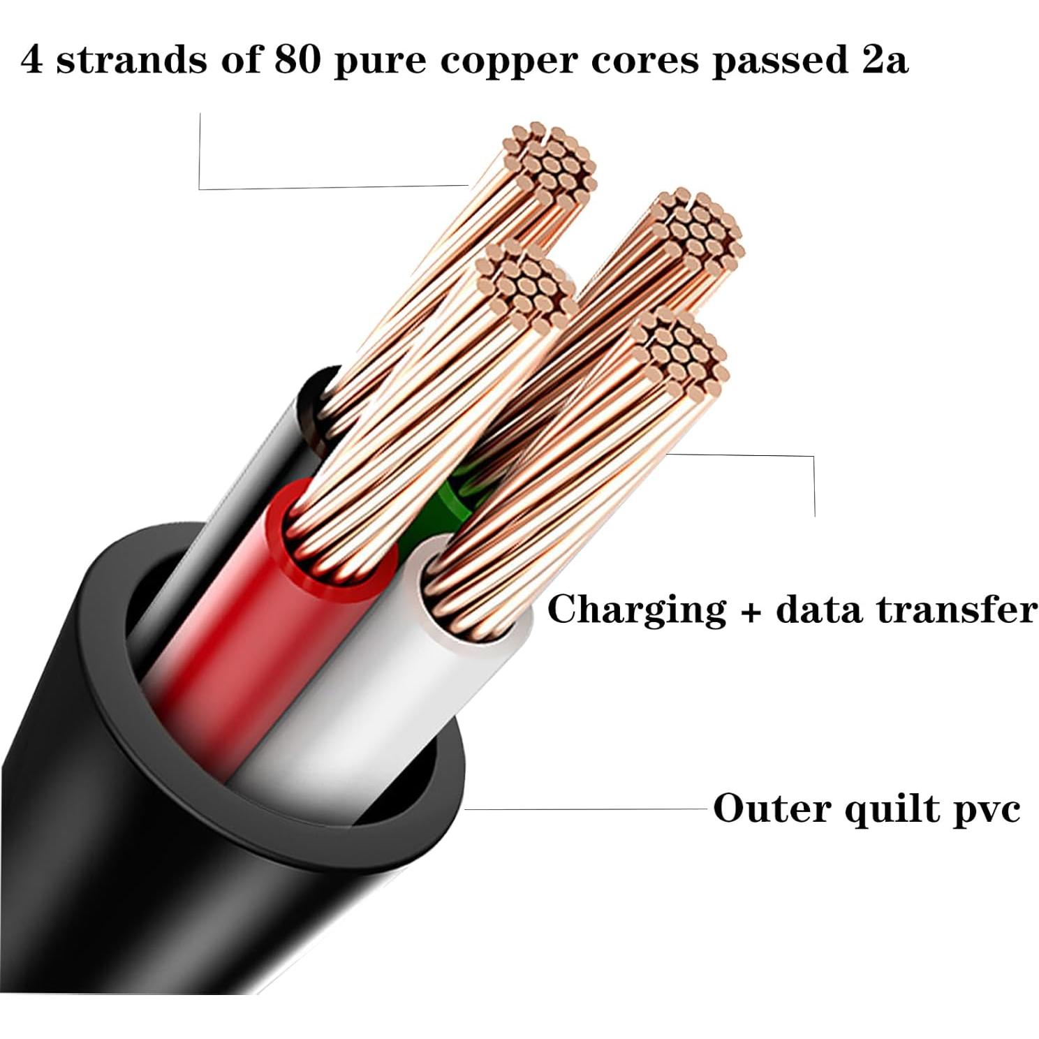 Cable de Carga Micro USB 3m NSGWKZD para Impresoras Portátiles