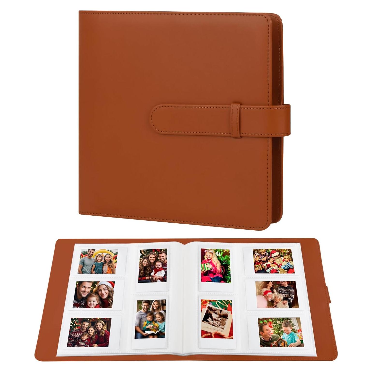 Álbum de Fotos 360 Bolsillos Ruibytree Marrón para Instax Mini