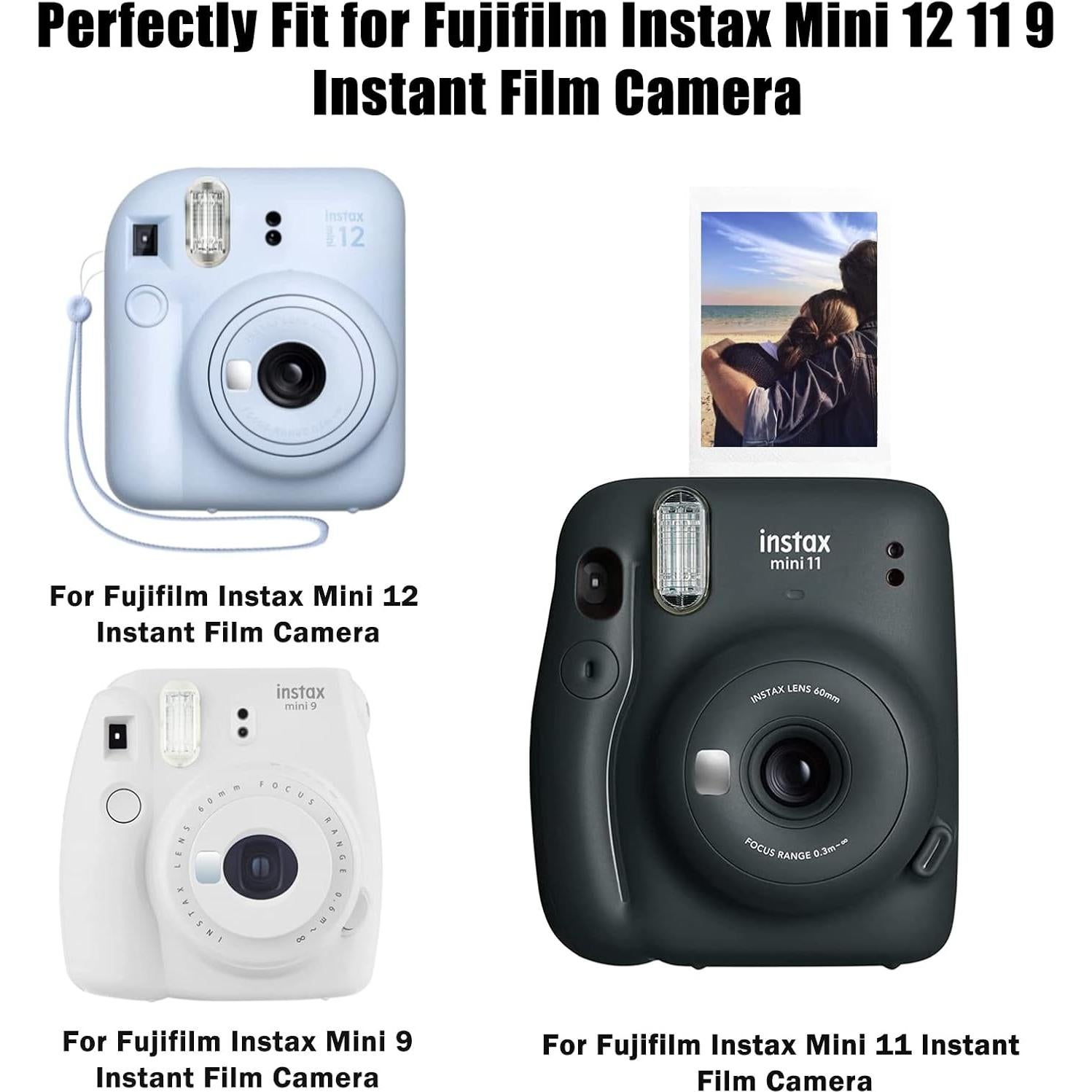 Funda Protectora para Cámara Fujifilm Instax Mini 11 12 9 Negra