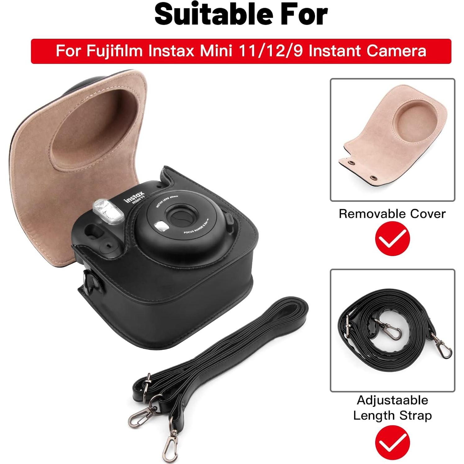 Funda Protectora para Cámara Fujifilm Instax Mini 11 12 9 Negra