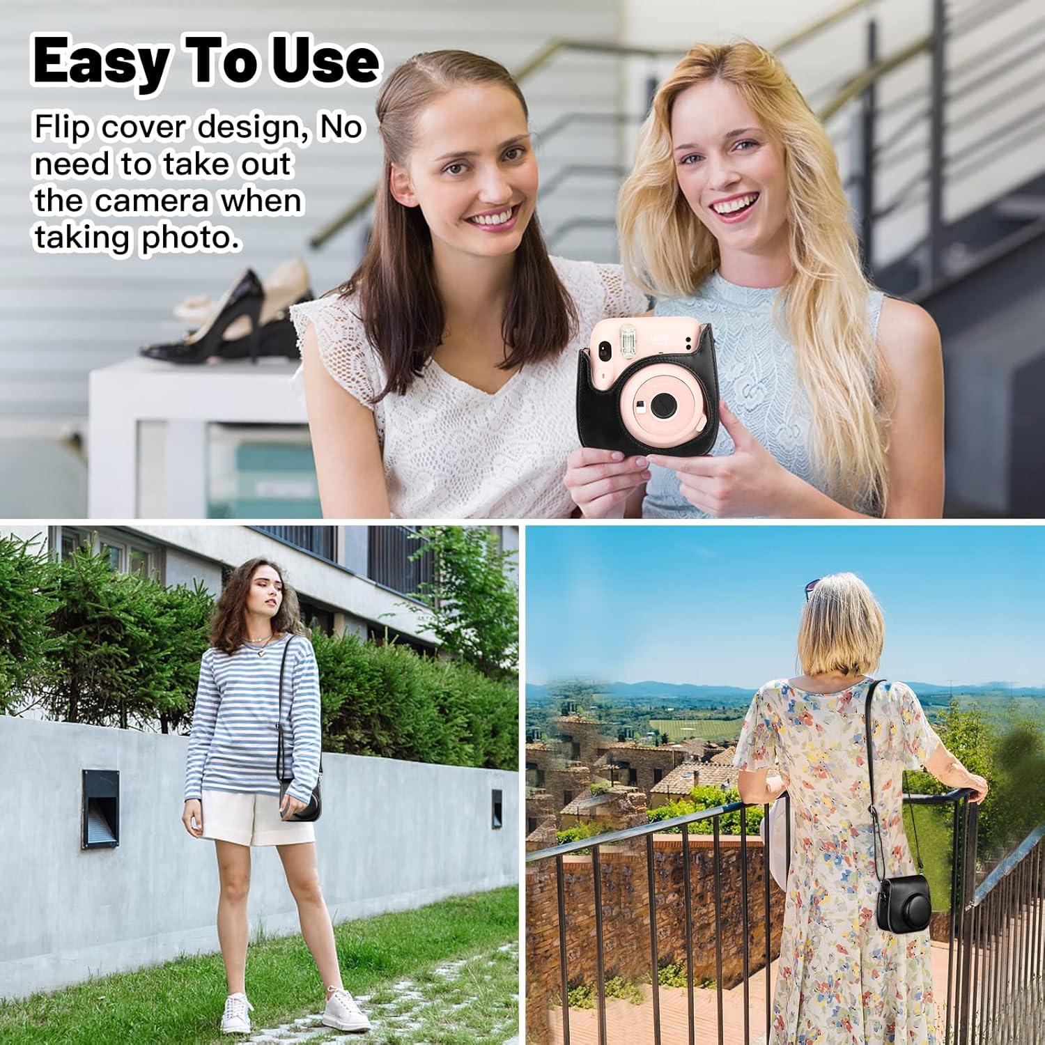 Funda Protectora para Cámara Fujifilm Instax Mini 11 12 9 Negra