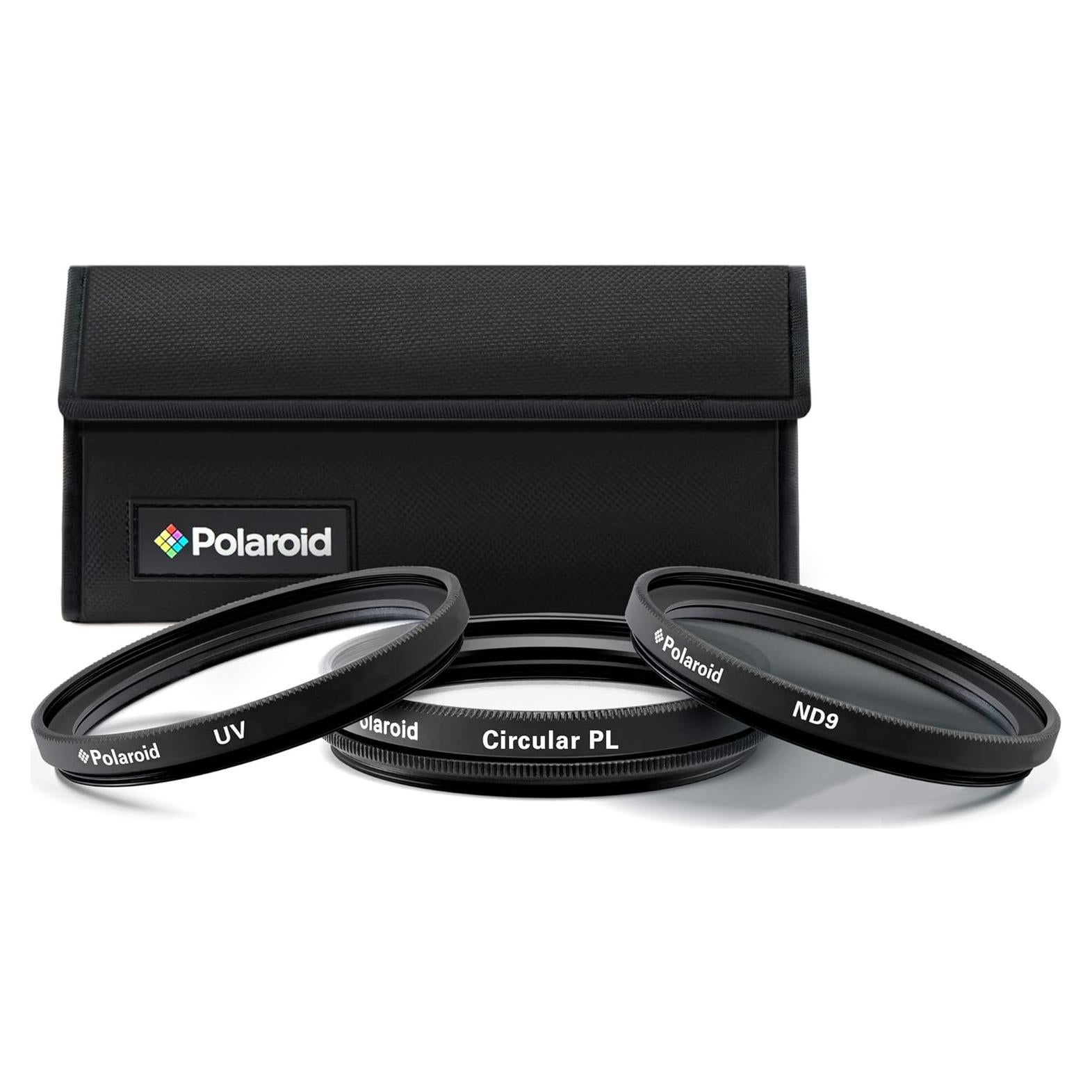 Kit de Filtros Polaroid 40.5mm UV CPL ND9 con Funda