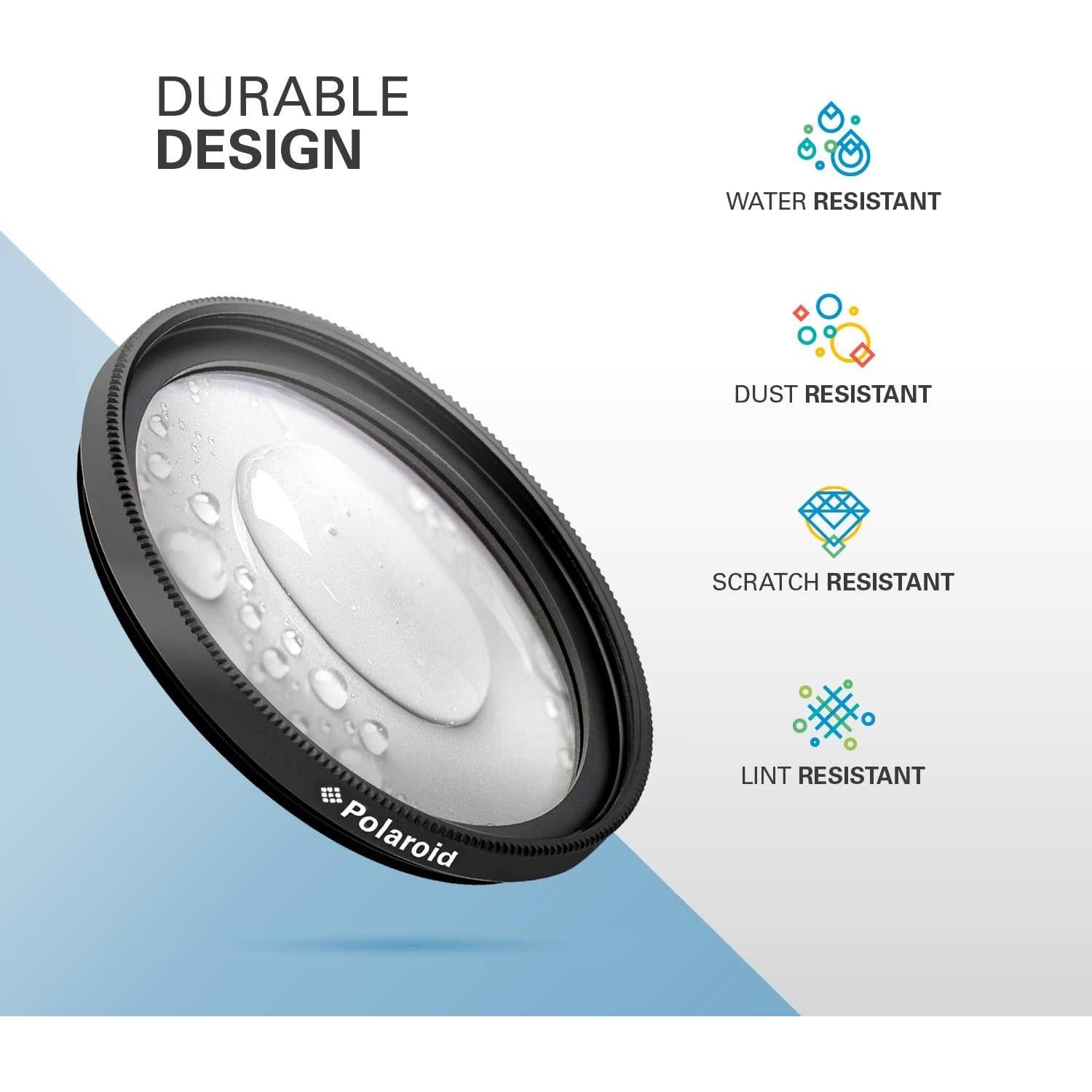 Kit de Filtros Polaroid 40.5mm UV CPL ND9 con Funda