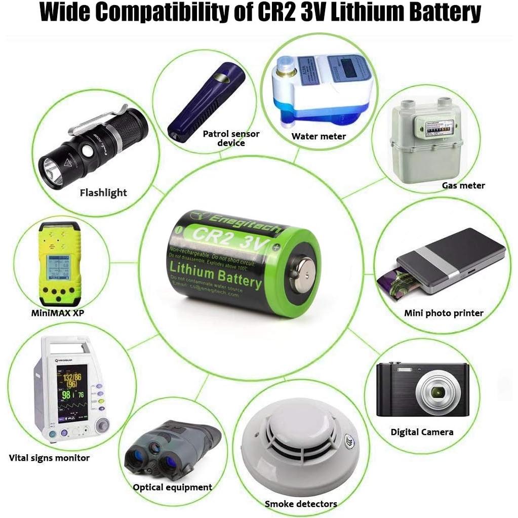 CR2 3V Lithium Battery, CR15H270 1000mAh for Golf Rangefinder Nest Temperature Sensor Instax Mini Camera/Polaroid Camera Non-Rechargeable (CR2 12 Pack)