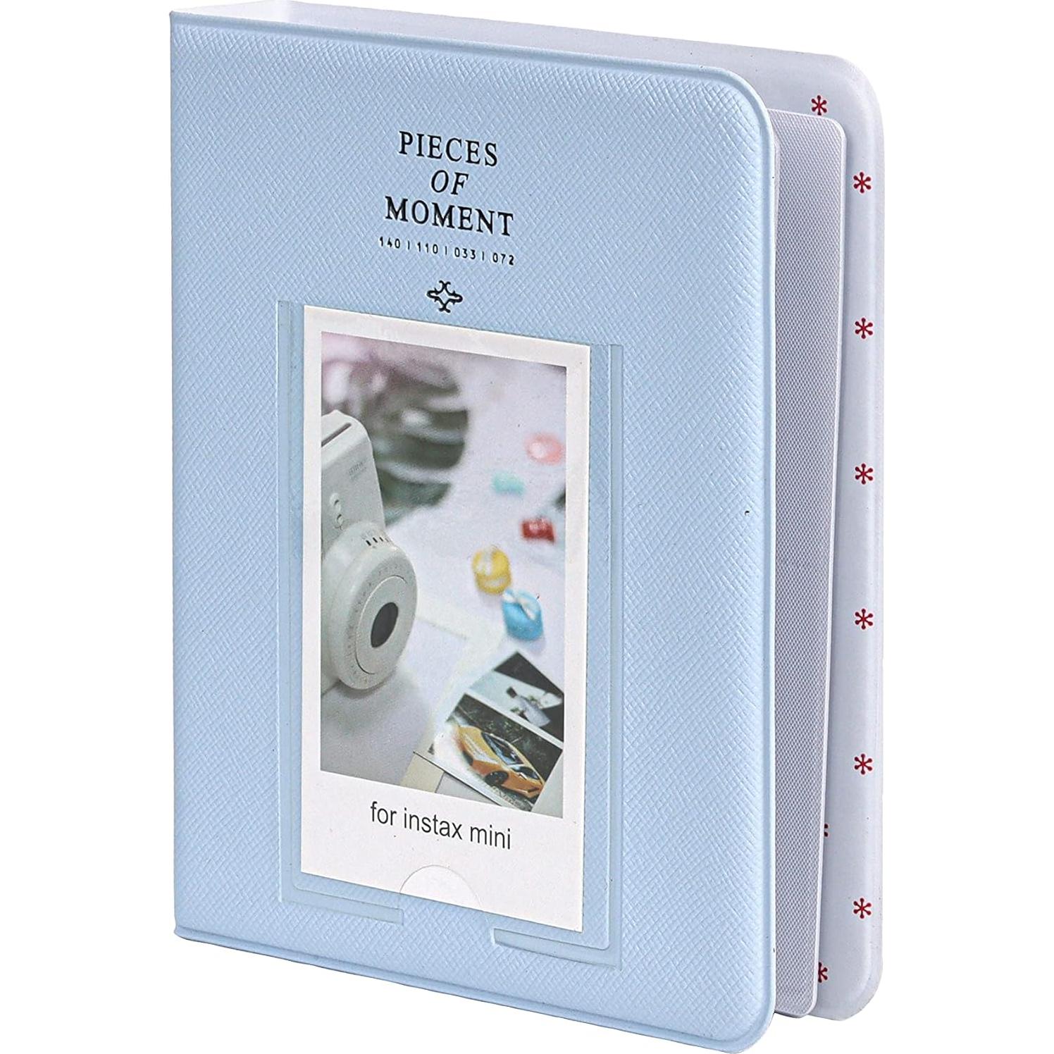 INSTAX Mini 12 Instant Film Camera (Pastel Blue) + Fuji Single Pack - 10 Prints Protective Case Blue Photo Album Travel Stickers Bundle!