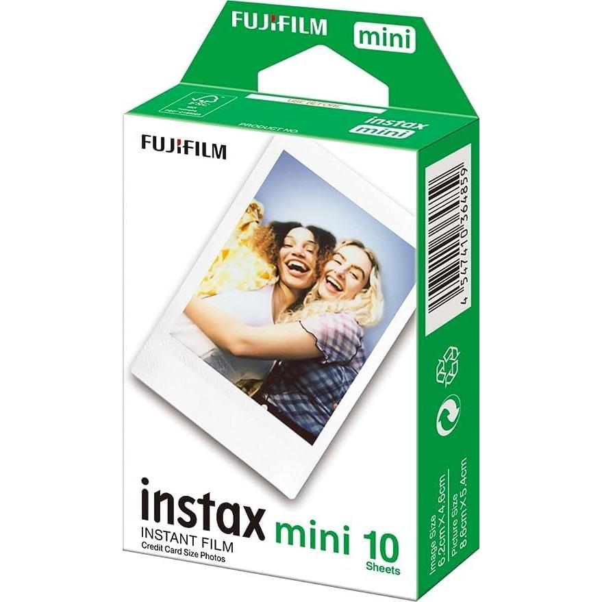 INSTAX Mini 12 Instant Film Camera (Pastel Blue) + Fuji Single Pack - 10 Prints Protective Case Blue Photo Album Travel Stickers Bundle!