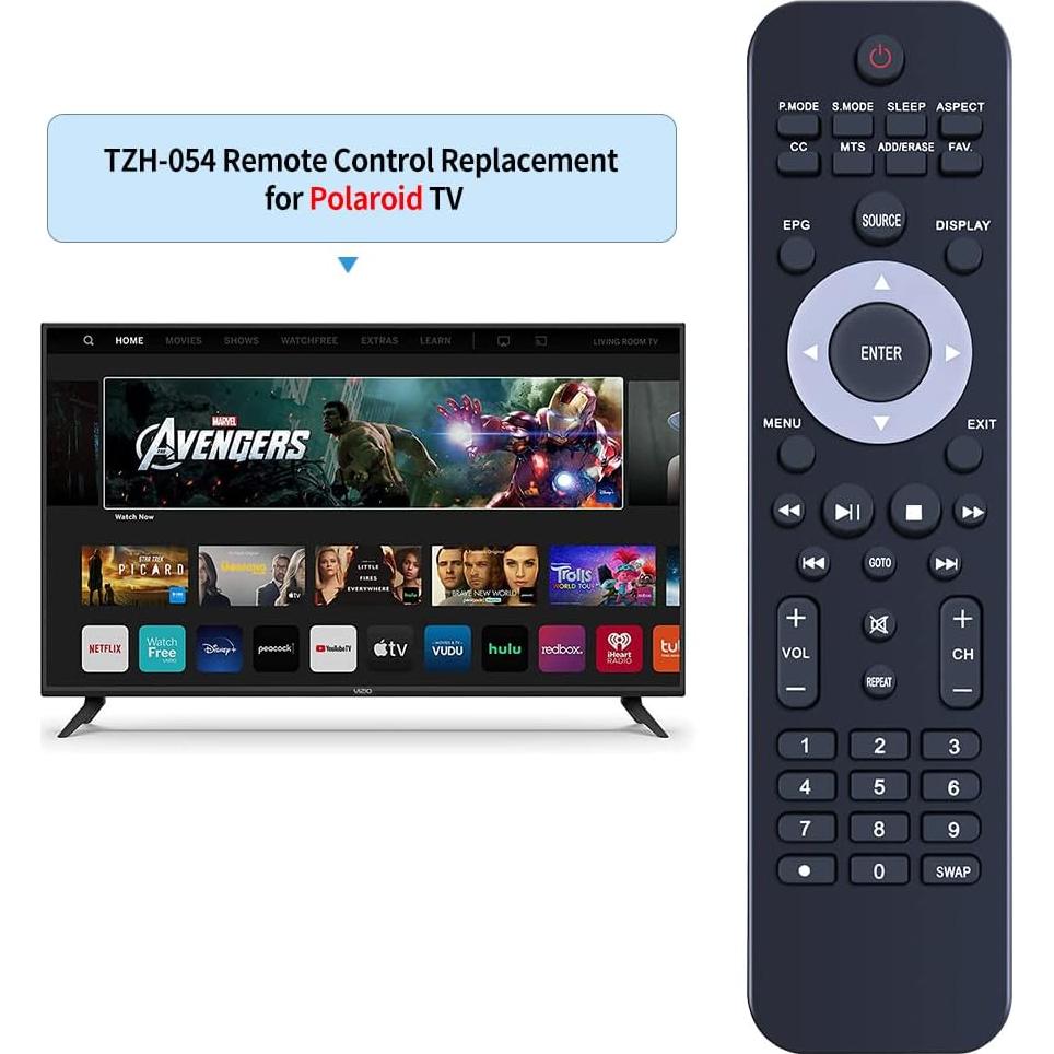 Control Remoto TZH-054 para Televisor LED Polaroid