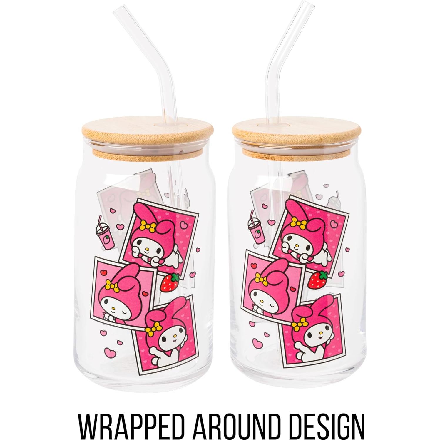 Tarro de vidrio Silver Buffalo My Melody 480 ml con tapa de bambú