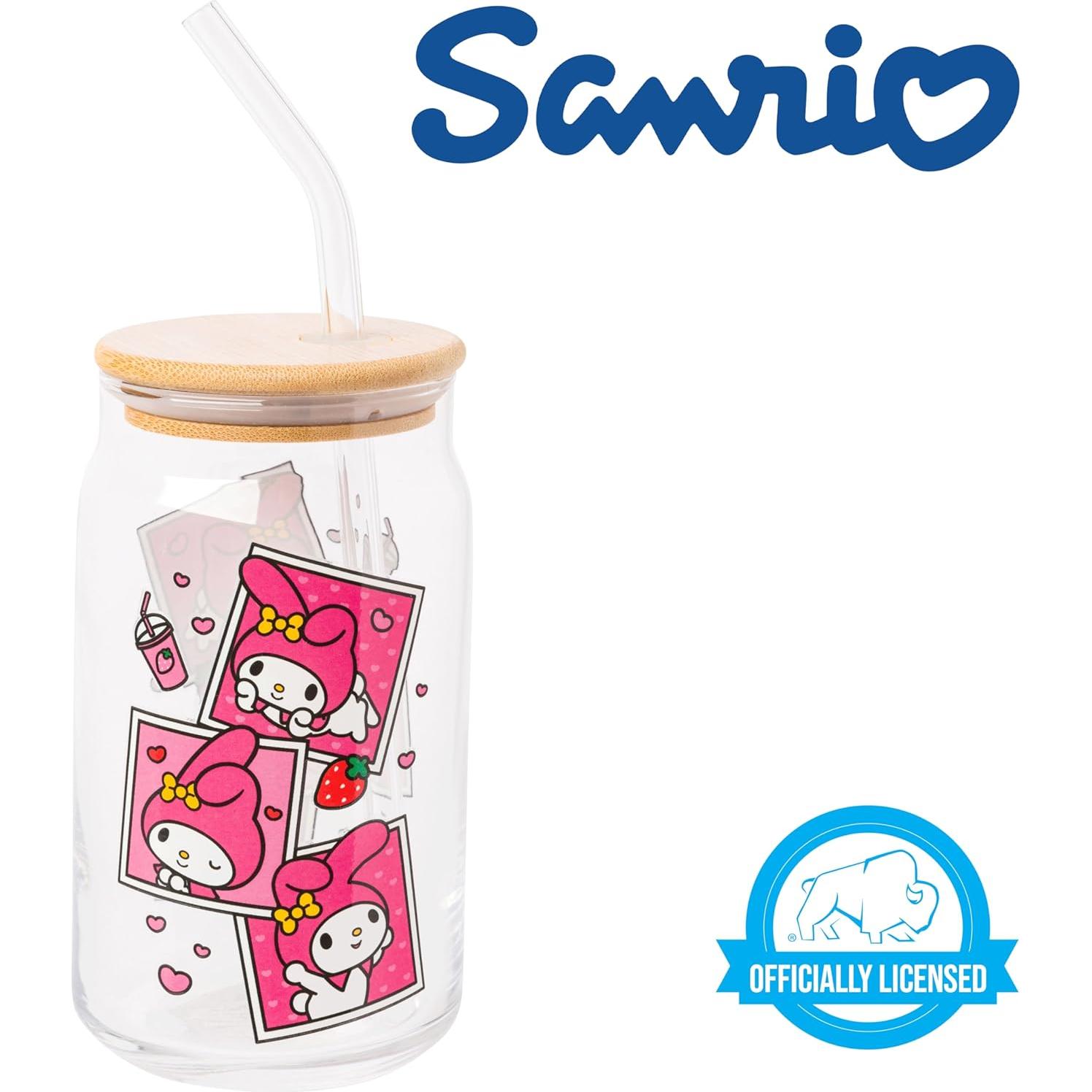 Tarro de vidrio Silver Buffalo My Melody 480 ml con tapa de bambú