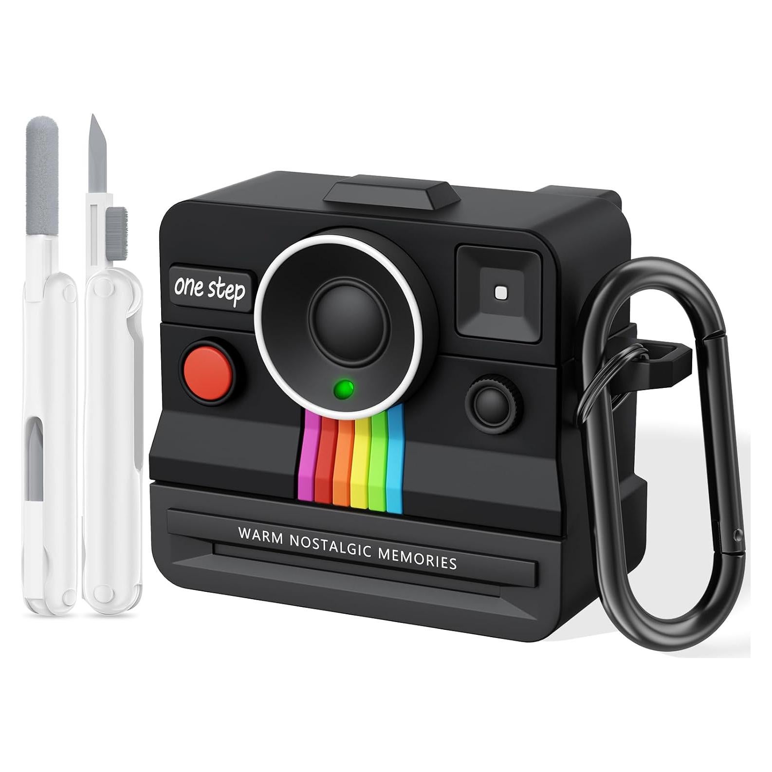 Funda de Silicona para AirPods 4 Kerle - Diseño Retro Negro