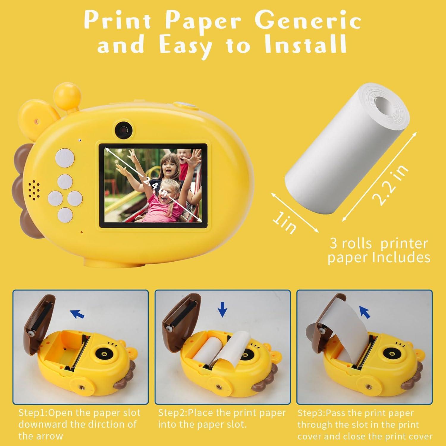 Cámara Instantánea Dirphy K16 para Niños 3-12 Años 1080P