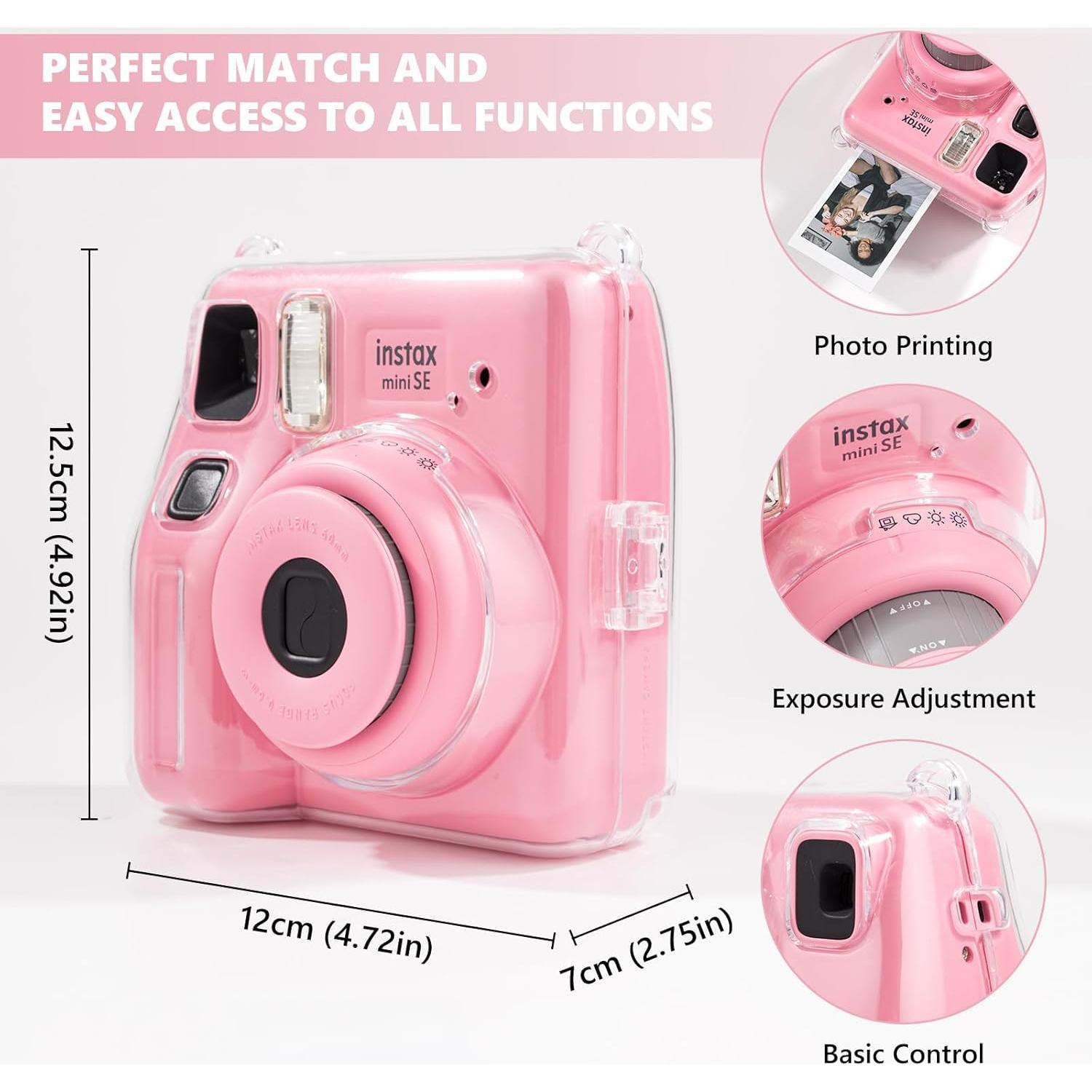 Funda Transparente para Cámara Fujifilm Instax Mini SE - Rosa