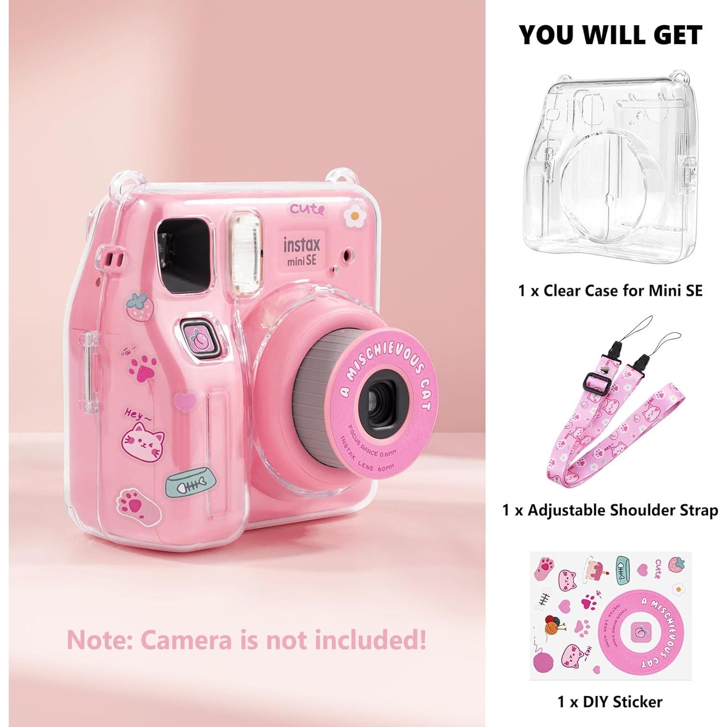 Funda Transparente para Cámara Fujifilm Instax Mini SE - Rosa