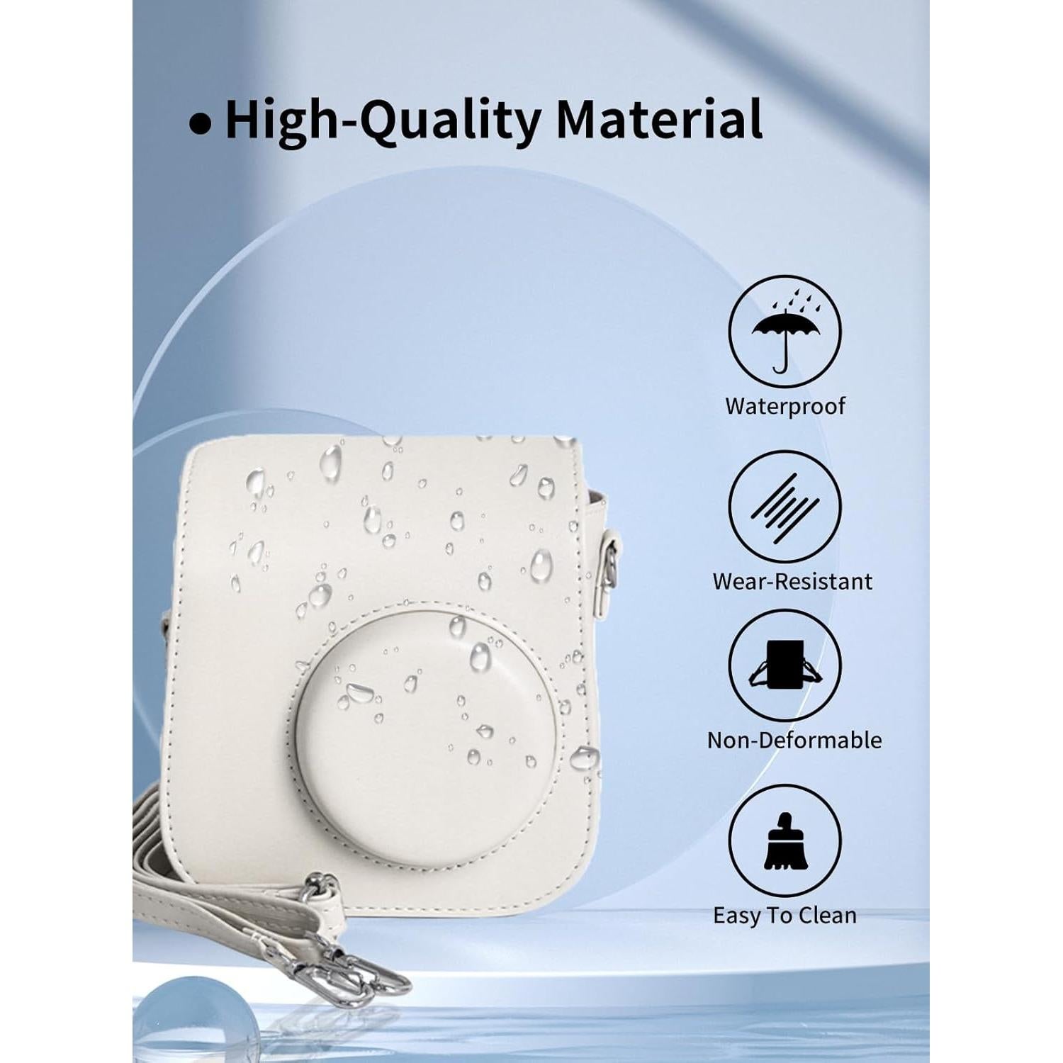 Funda de cámara Polaroid mini SE con bandolera gris