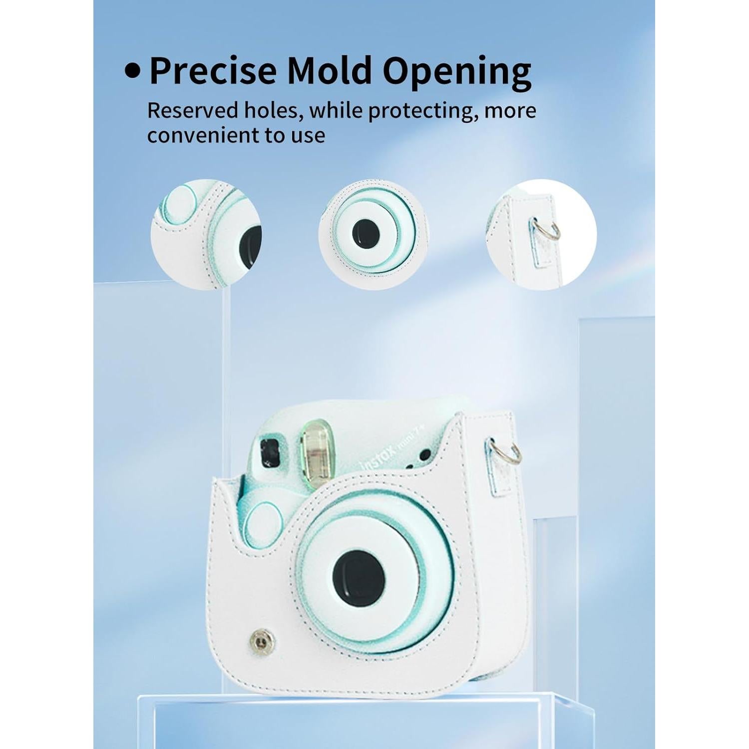 Funda de cámara Polaroid mini SE con bandolera gris