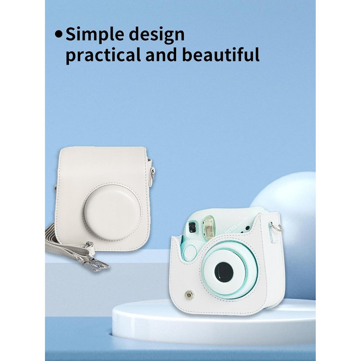 Funda de cámara Polaroid mini SE con bandolera gris