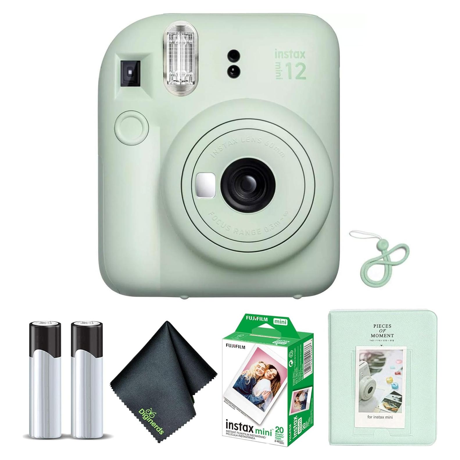 Cámara Instantánea Fujifilm Instax Mini 12 Verde Menta + 20 Hojas