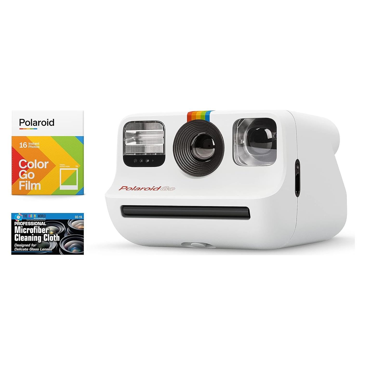 Cámara Instantánea Polaroid Go con Doble Película y Paño