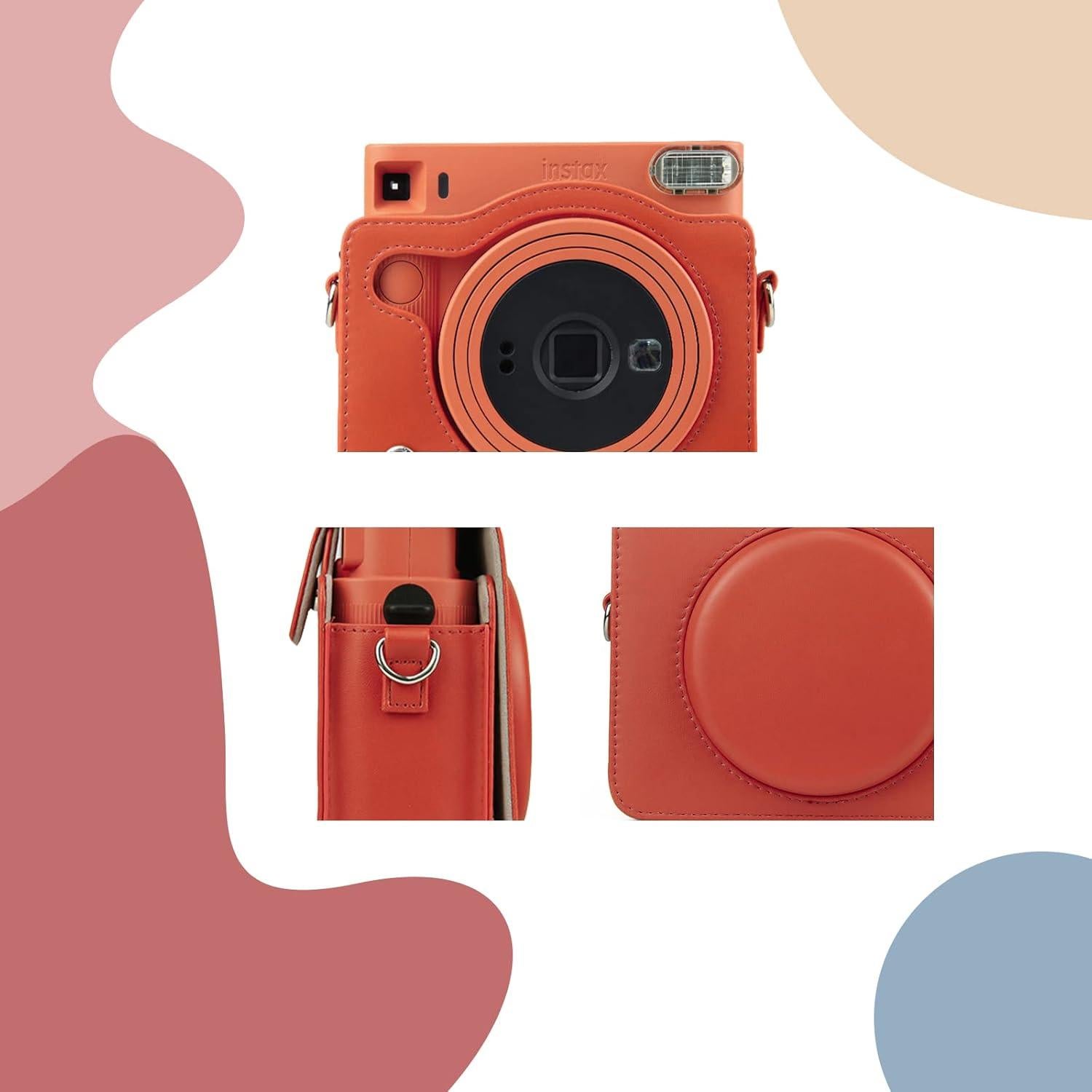 Funda Protectora Fujifilm Instax Square SQ1 con Correa Naranja