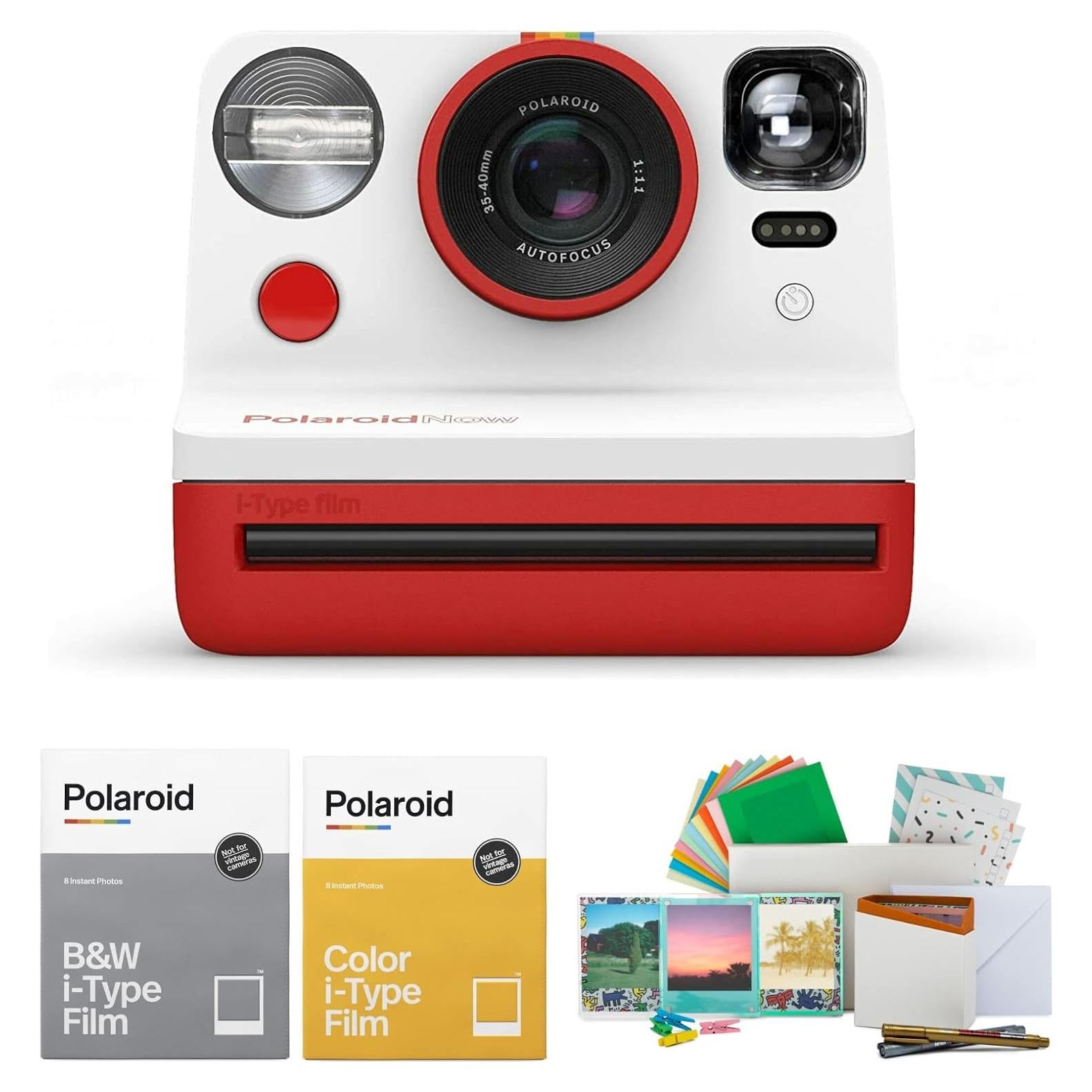 Cámara Instantánea Polaroid Originals Now i-Type Roja + Película