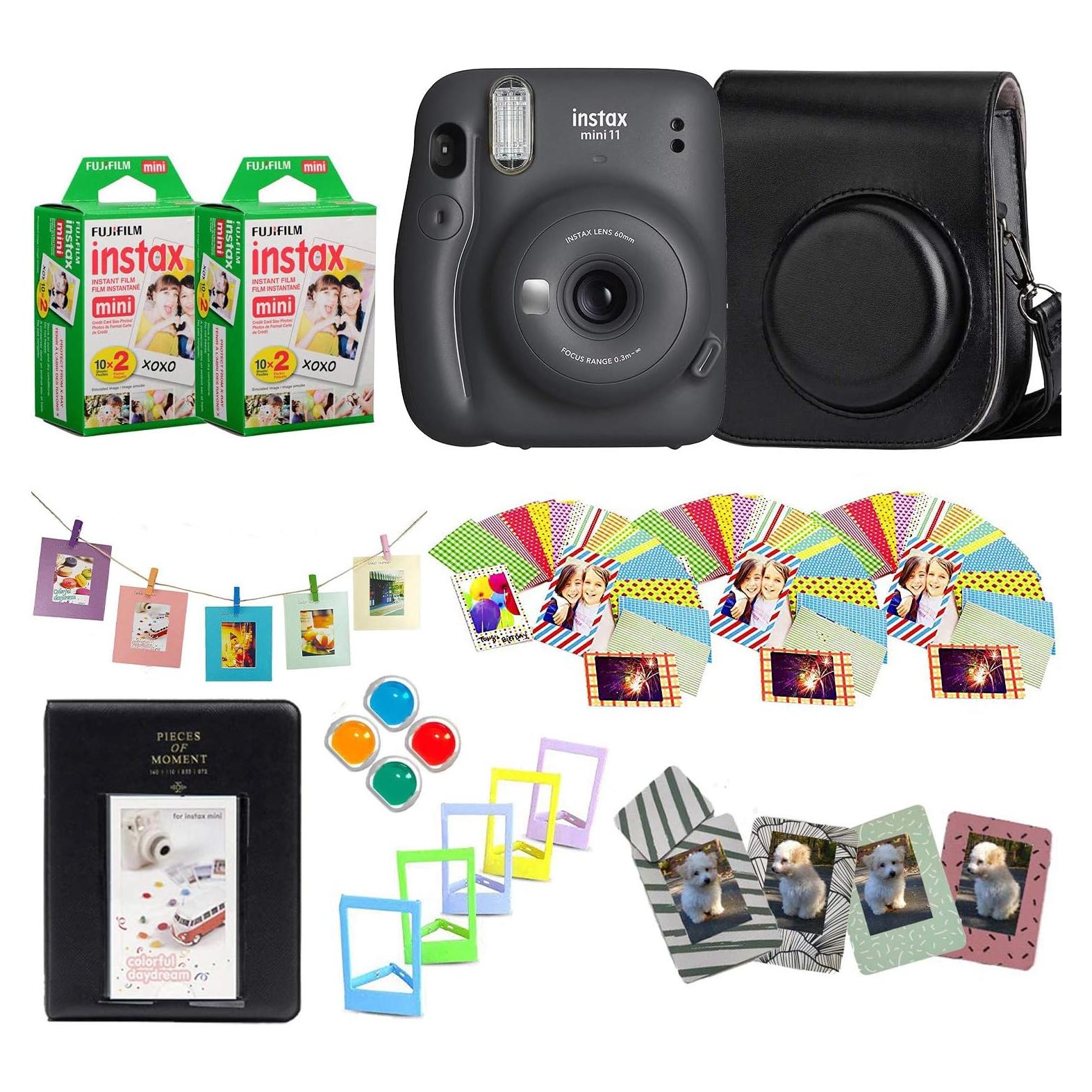 Cámara Instantánea Fujifilm Instax Mini 11 Gris Carbón + Kit