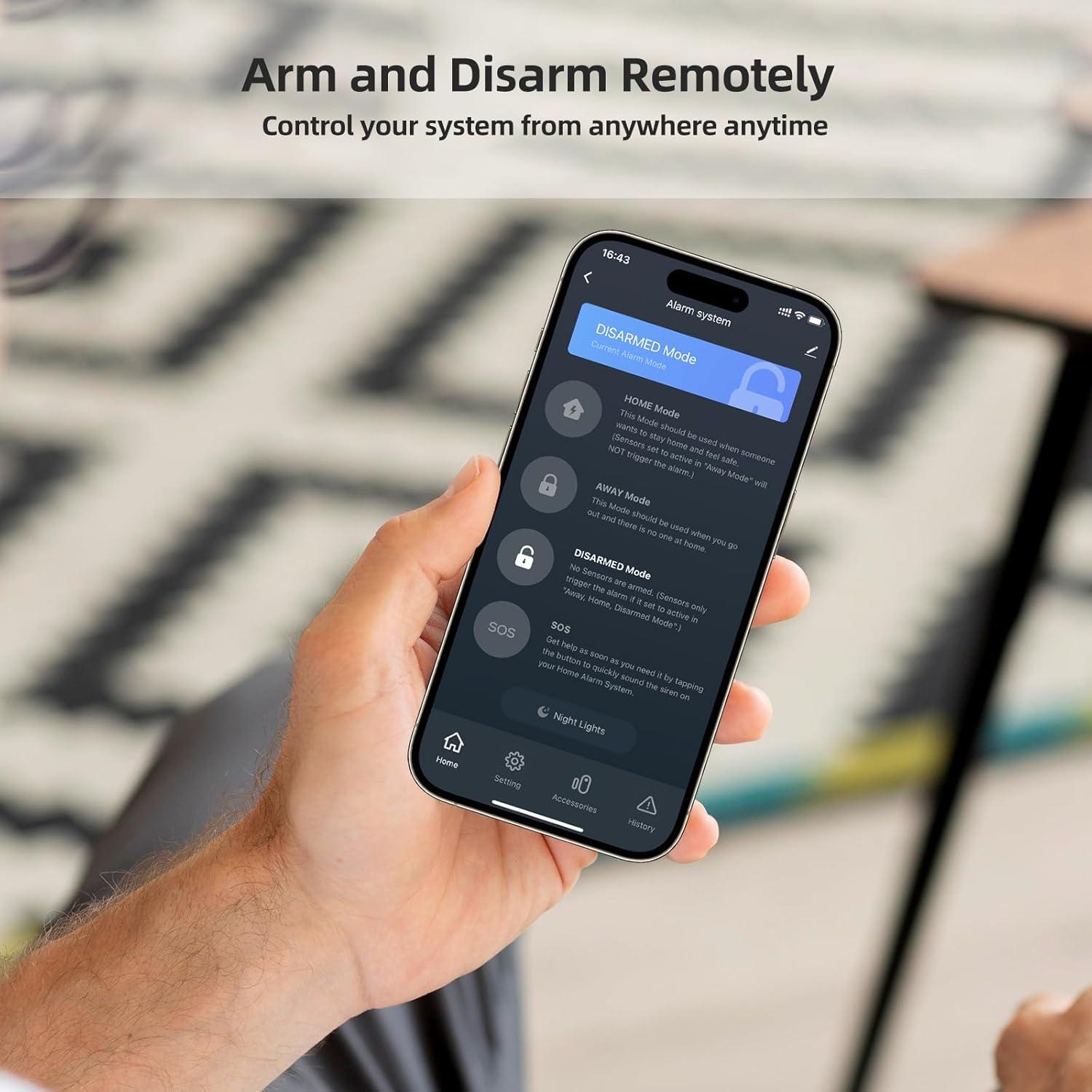 Sistema de Alarma Inalámbrico GRSICO 9 Piezas con App