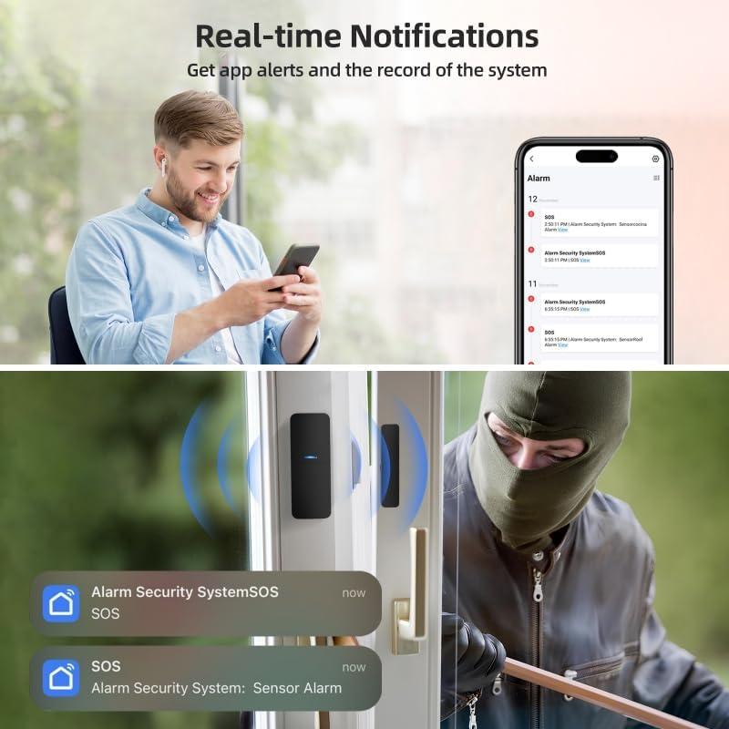 Sistema de Alarma Inalámbrico GRSICO 9 Piezas con App