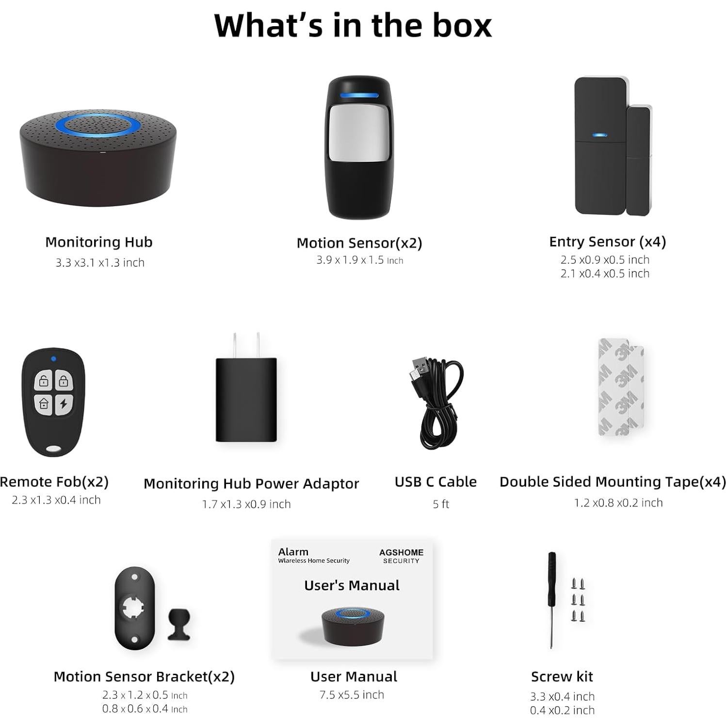 Sistema de Alarma Inalámbrico GRSICO 9 Piezas con App