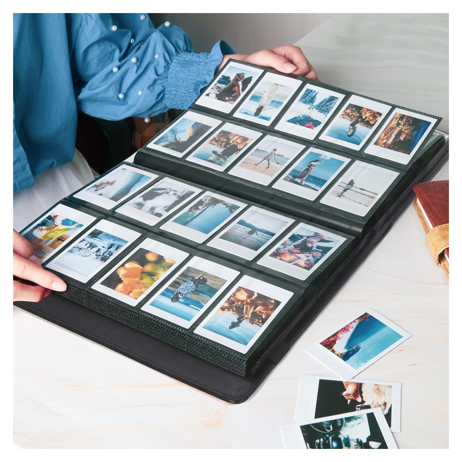 Álbum de Fotos 400 Bolsillos Ruibytree Negro para Instax Mini