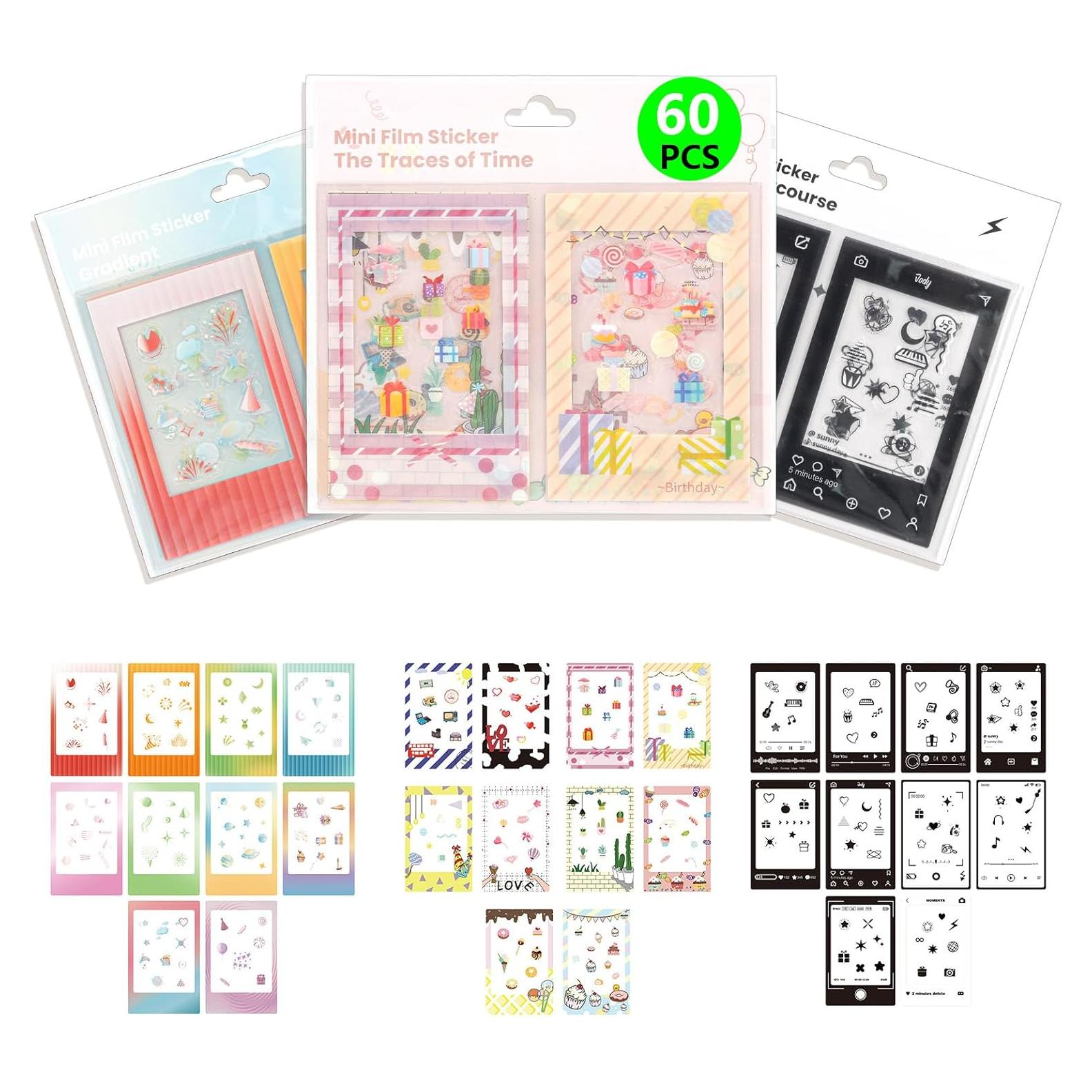 Pegatinas de borde WOGOZAN para fotos FujiFilm Instax Mini 60 pcs